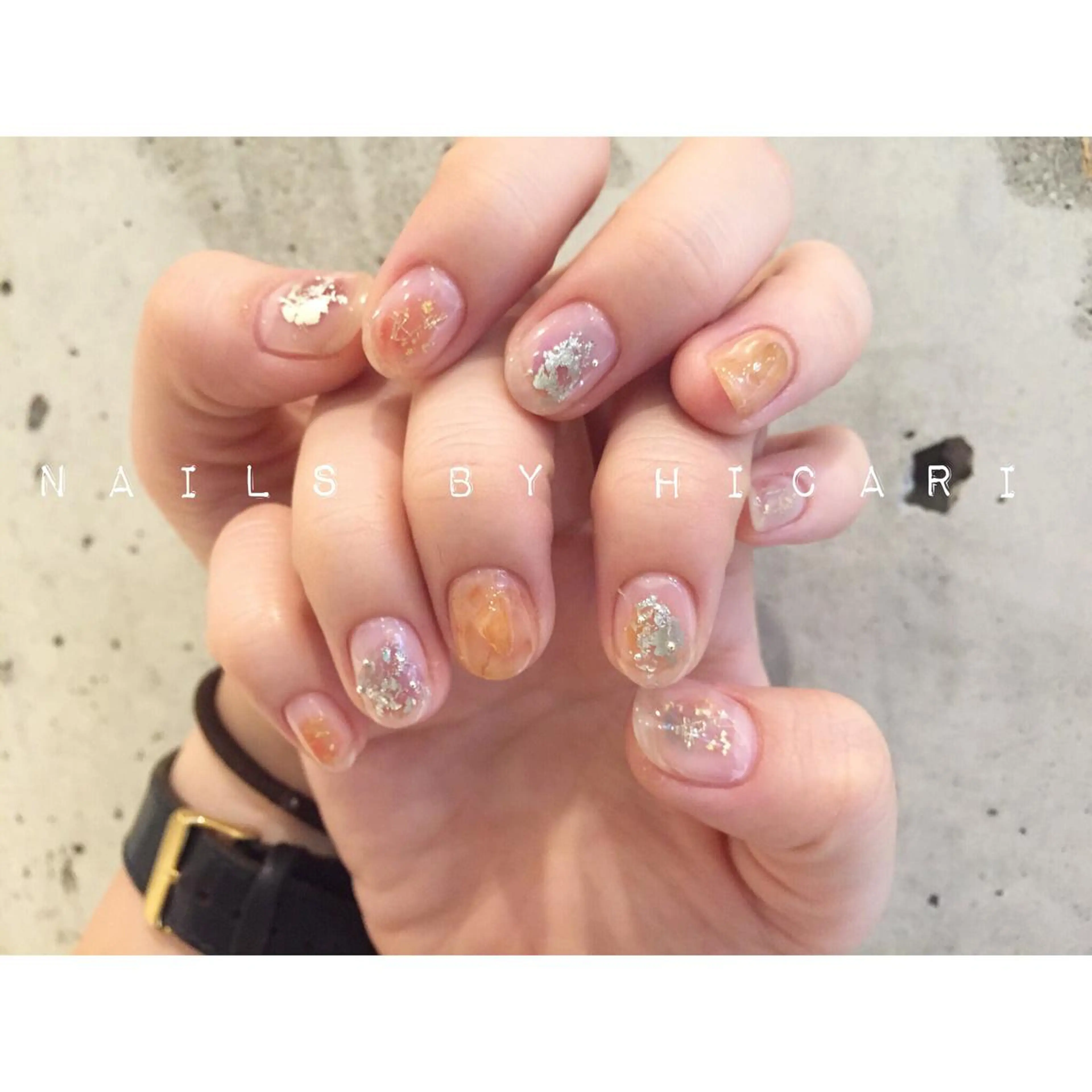 ショート カラー ネイル マツエク・マツパ ジェルネイル ニュアンスネイル パラジェル illum hicariのネイルデザイン