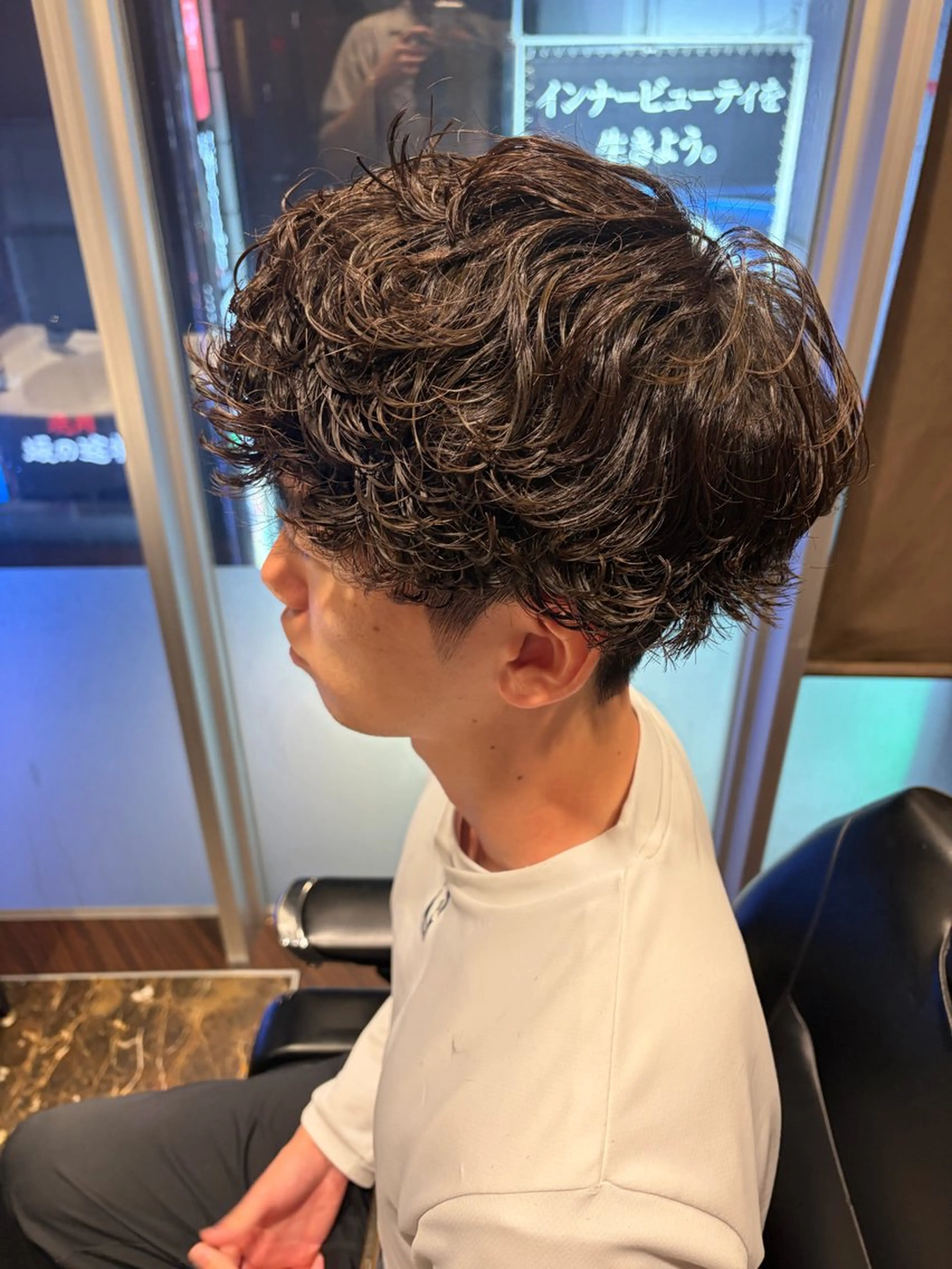 ショート パーマ メンズ 小松 美雄のヘアスタイル