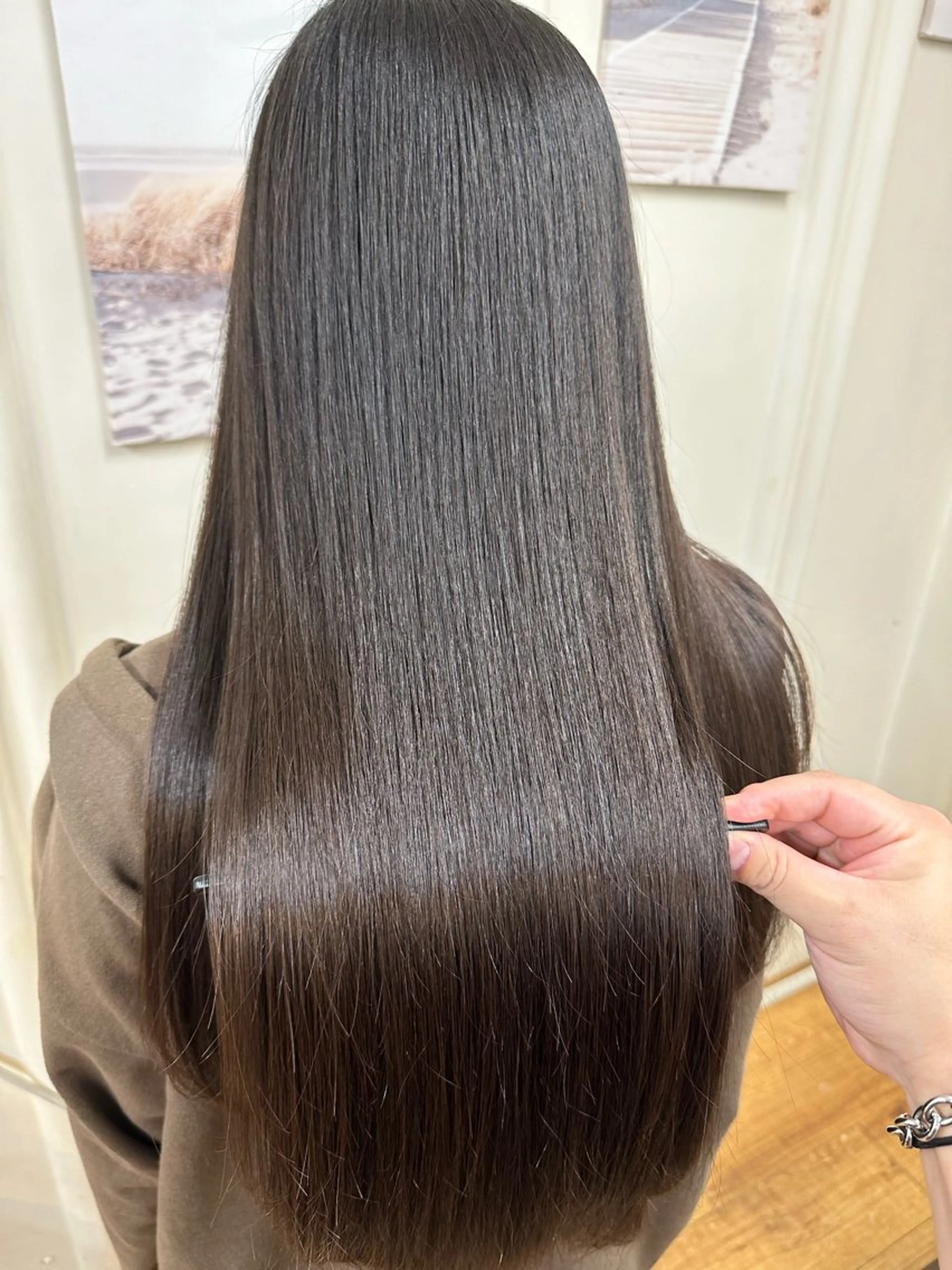 セミロング カラー 髪質改善 ヘアカラー トリートメント 髪質改善/レイヤー ストウシンゴのヘアスタイル