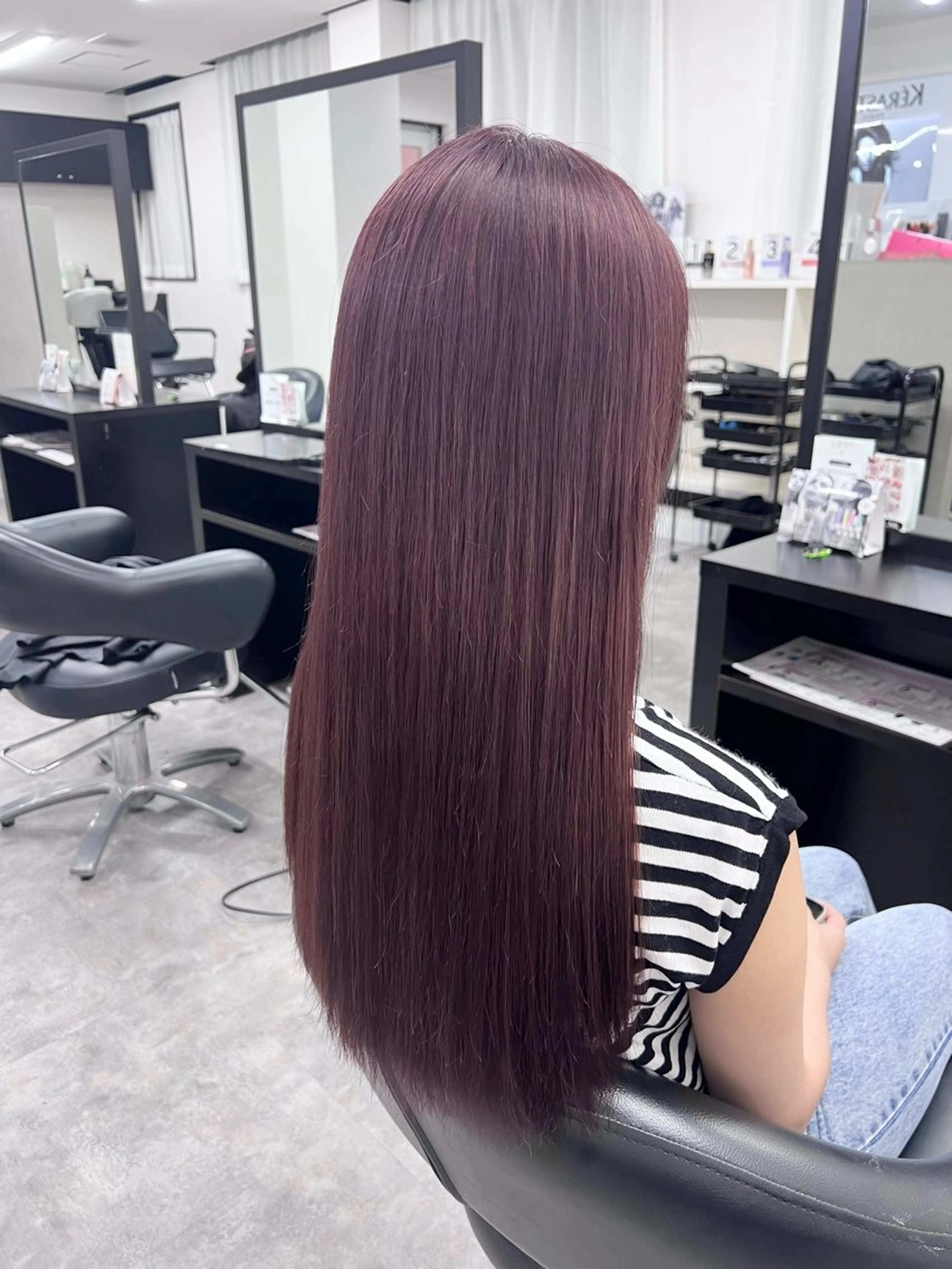 ロング カラー ブラウンカラー ラベンダーカラー C'LD Hair トモヤのヘアスタイル