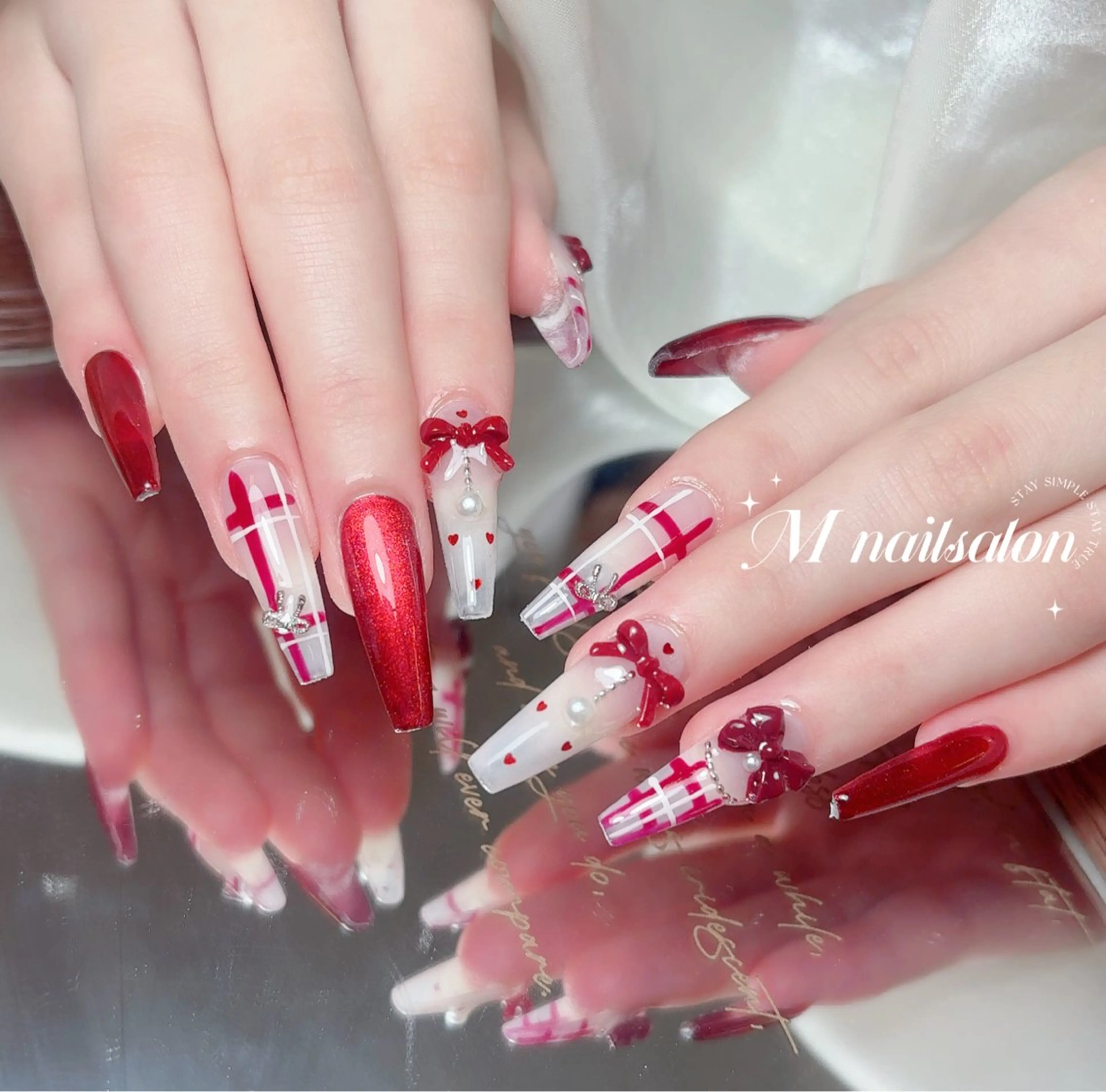 ネイル ハンドネイル M🌷nail 長さだし専門店のネイルデザイン