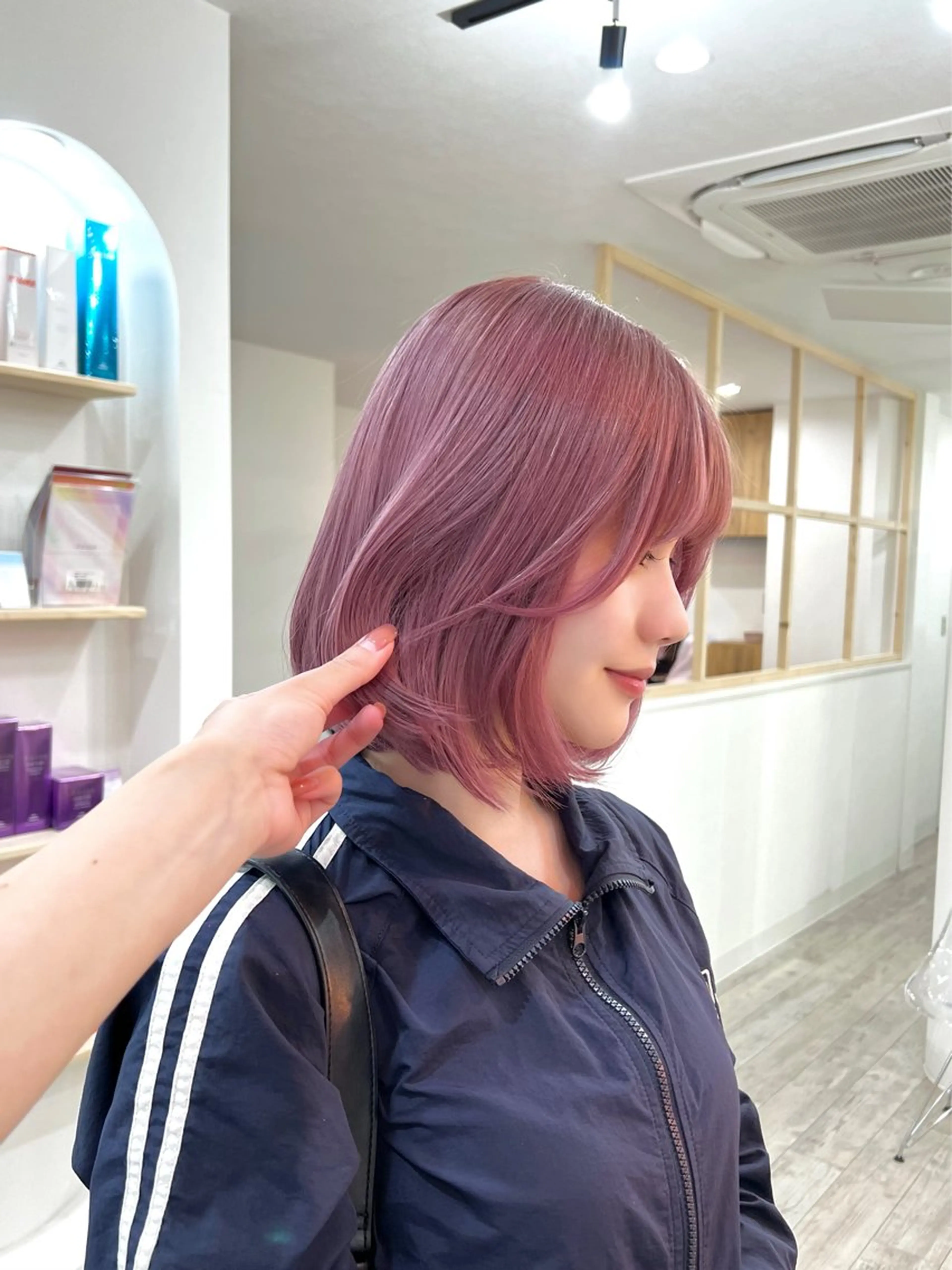 ミディアム カラー ヘアカラー トリートメント TOKI mahoのヘアスタイル