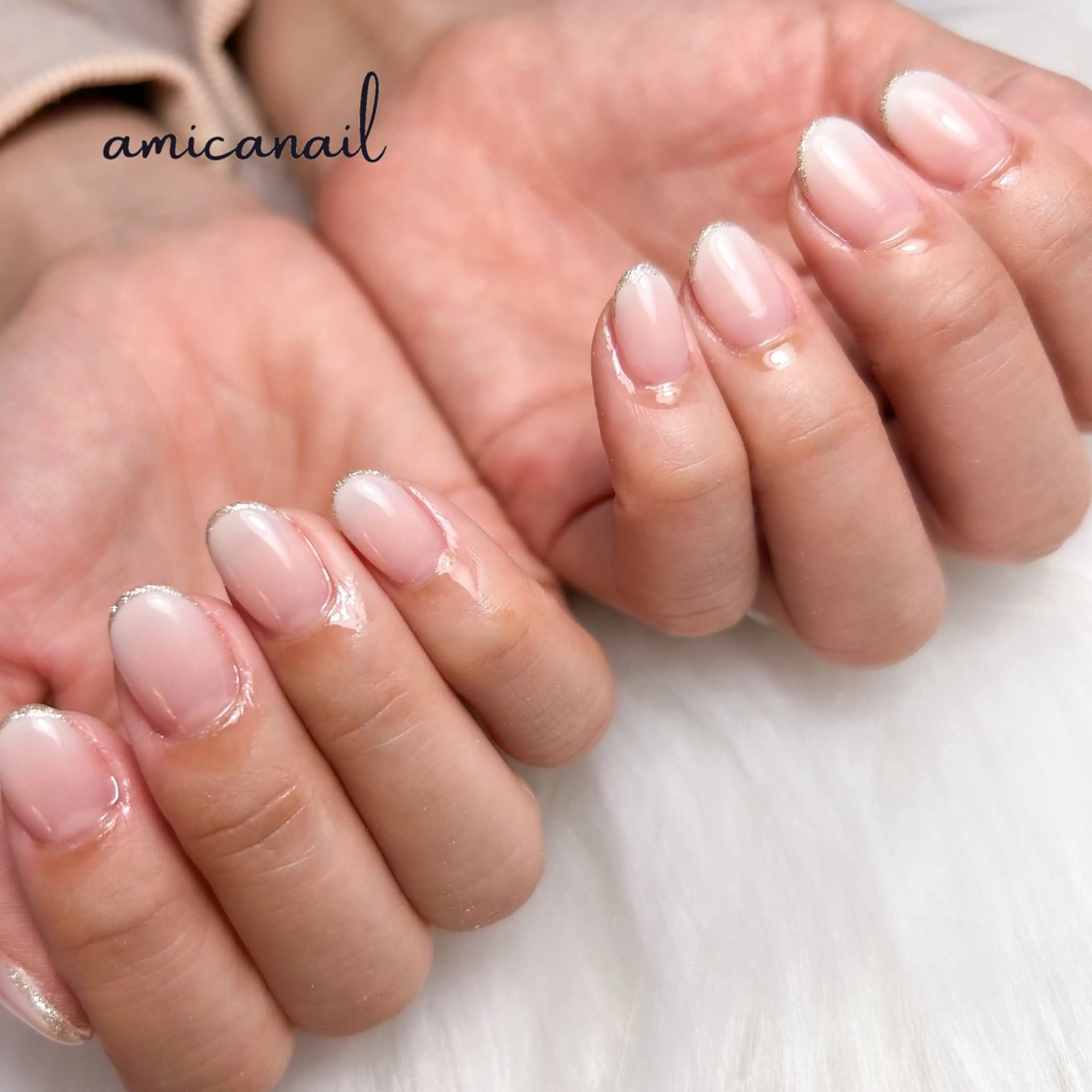 ネイル グラデーション ピンク ハンドネイル _amica nail_のネイルデザイン