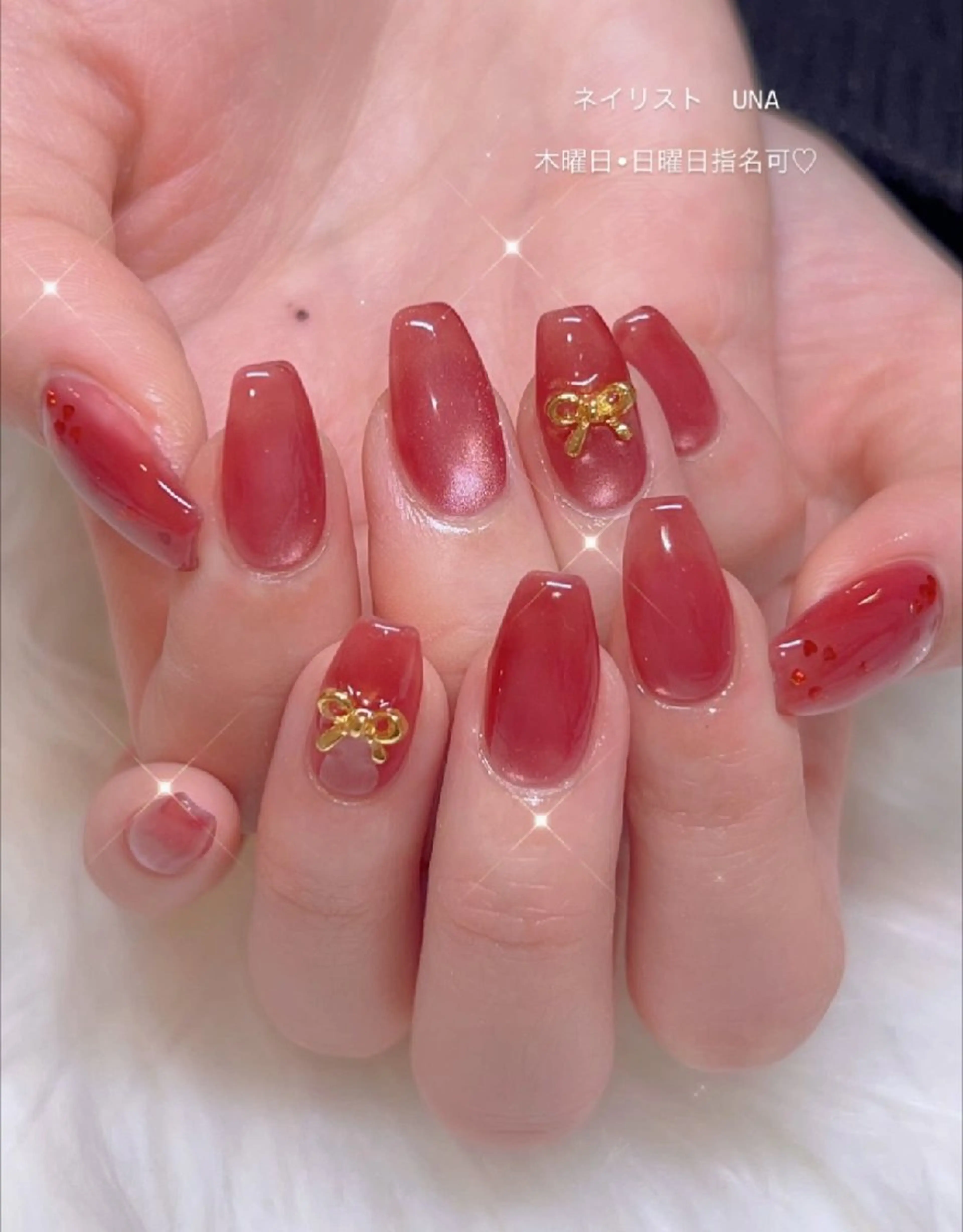 ネイル アートネイル 春ネイル バレンタイン ハンドネイル I LOVE ME NAIL.。.:*♡のネイルデザイン