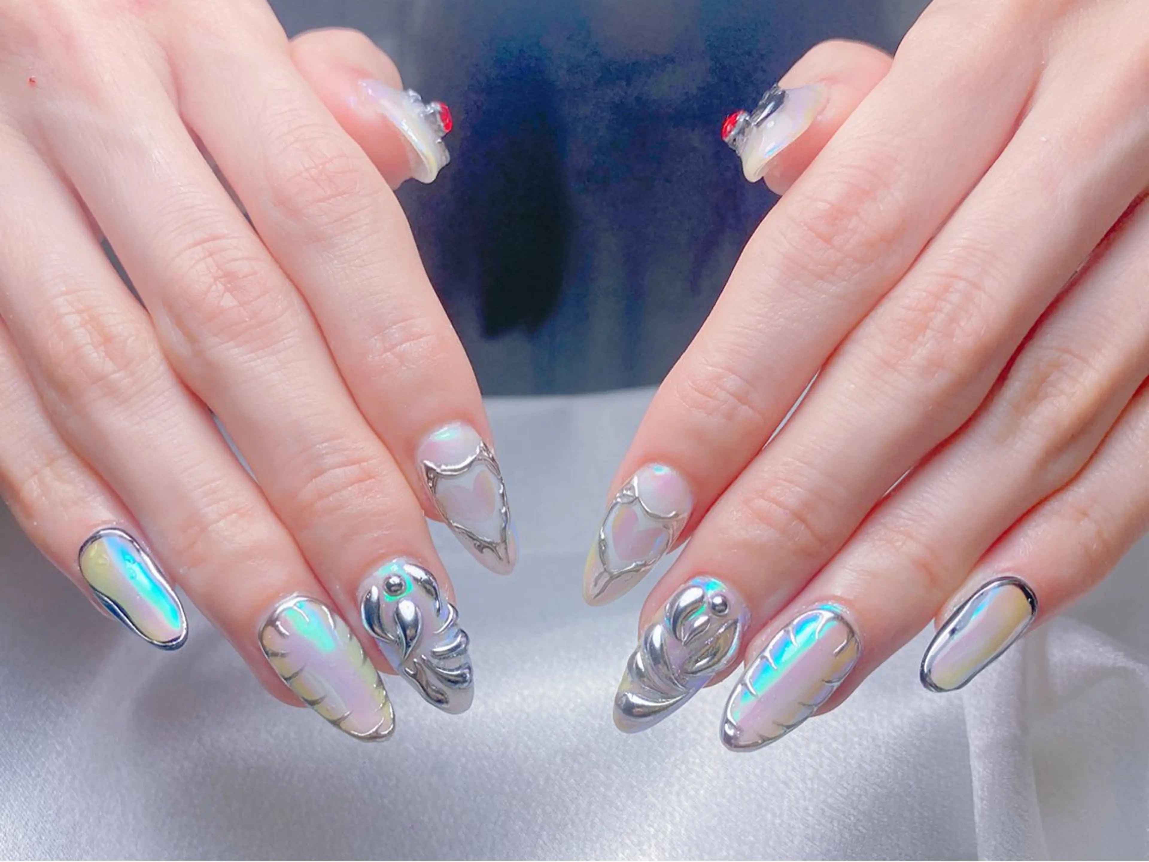 チップ長さ出し10本+アートやり放題 + パーツやり放題の写真