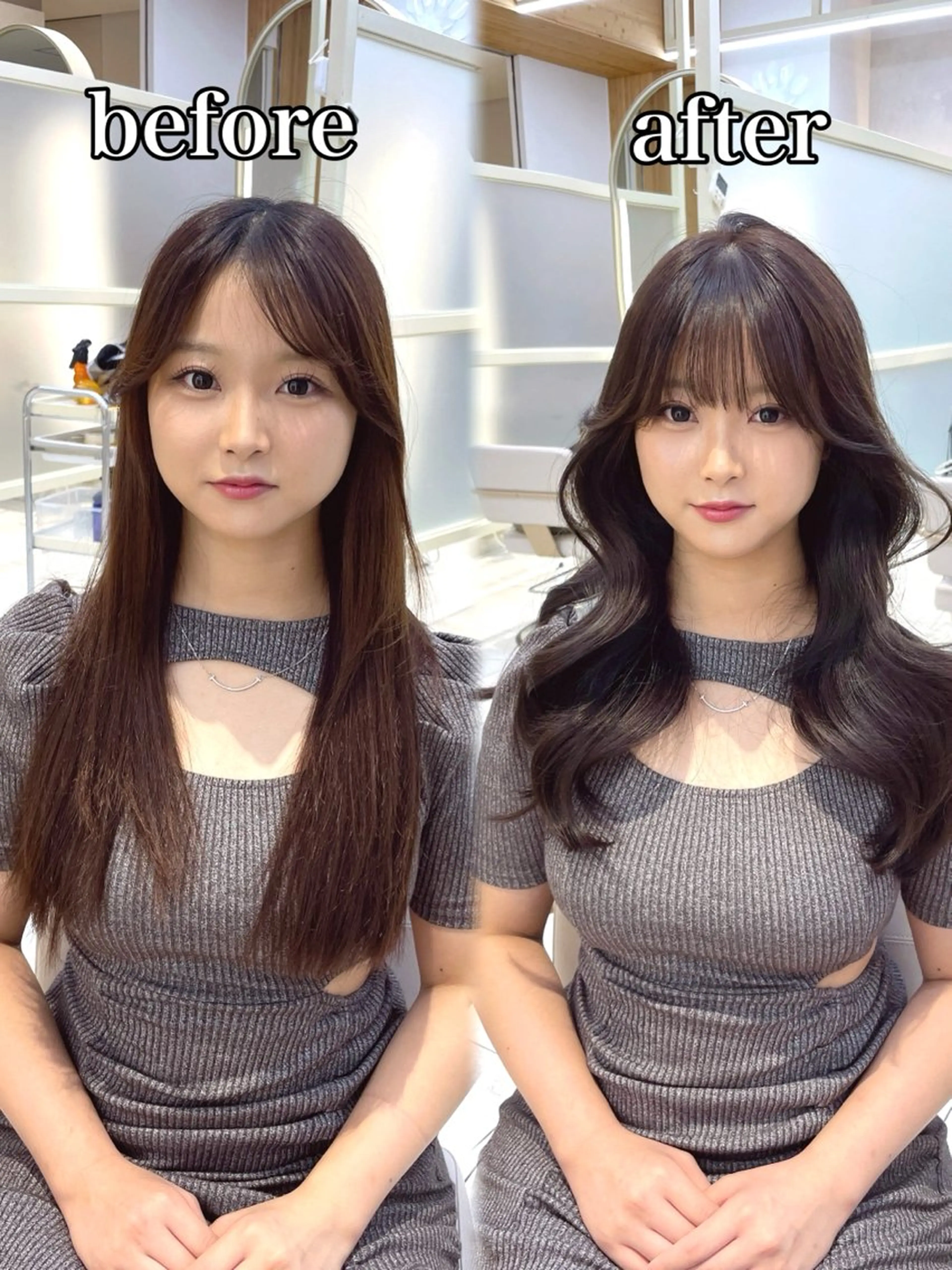 セミロング カット ヘアカラー トリートメント レイヤー/顔周り /韓国ヘア/TAKUのヘアスタイル