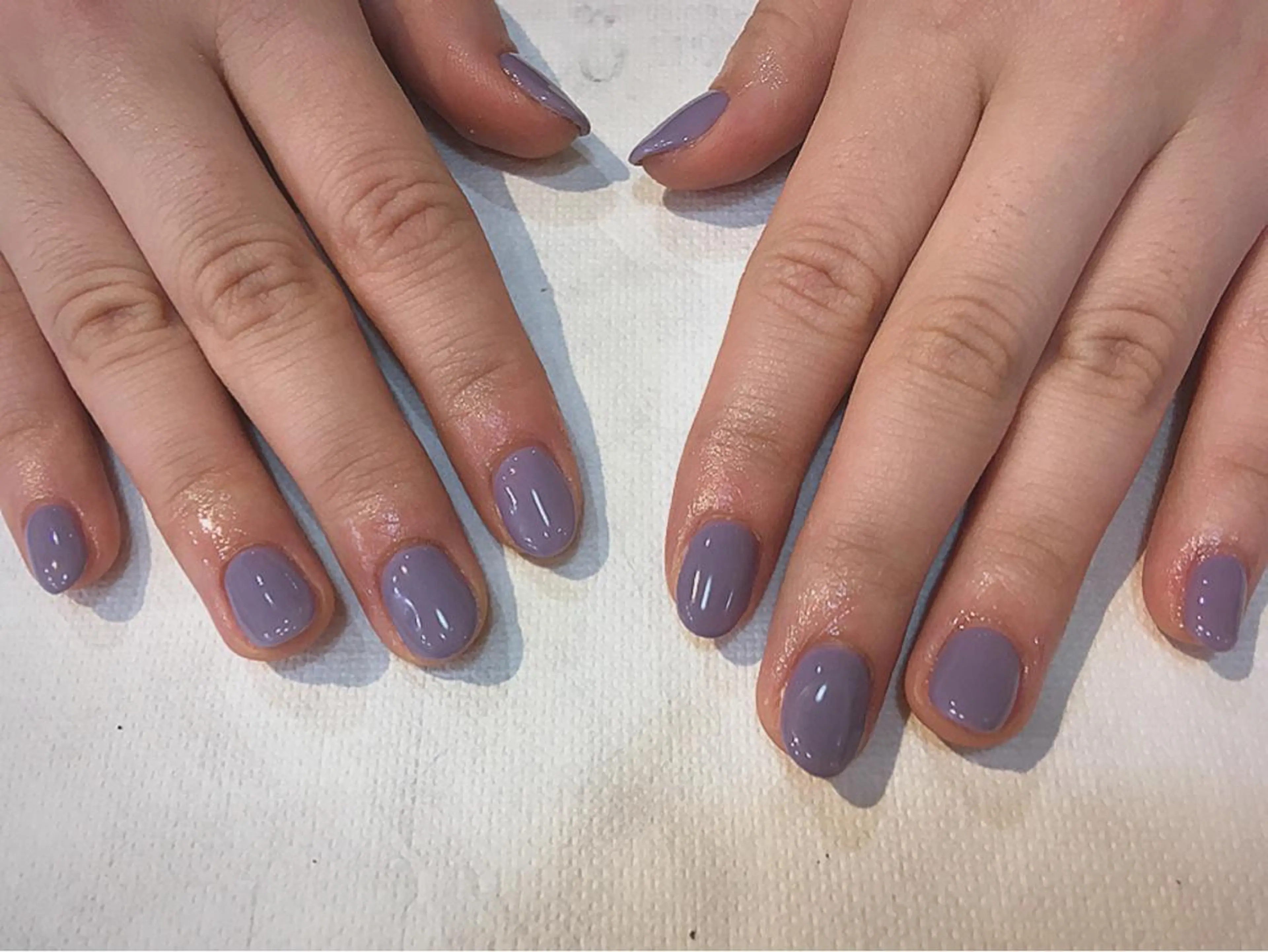 ネイル ワンカラーネイル パープル 山田 真里のネイルデザイン