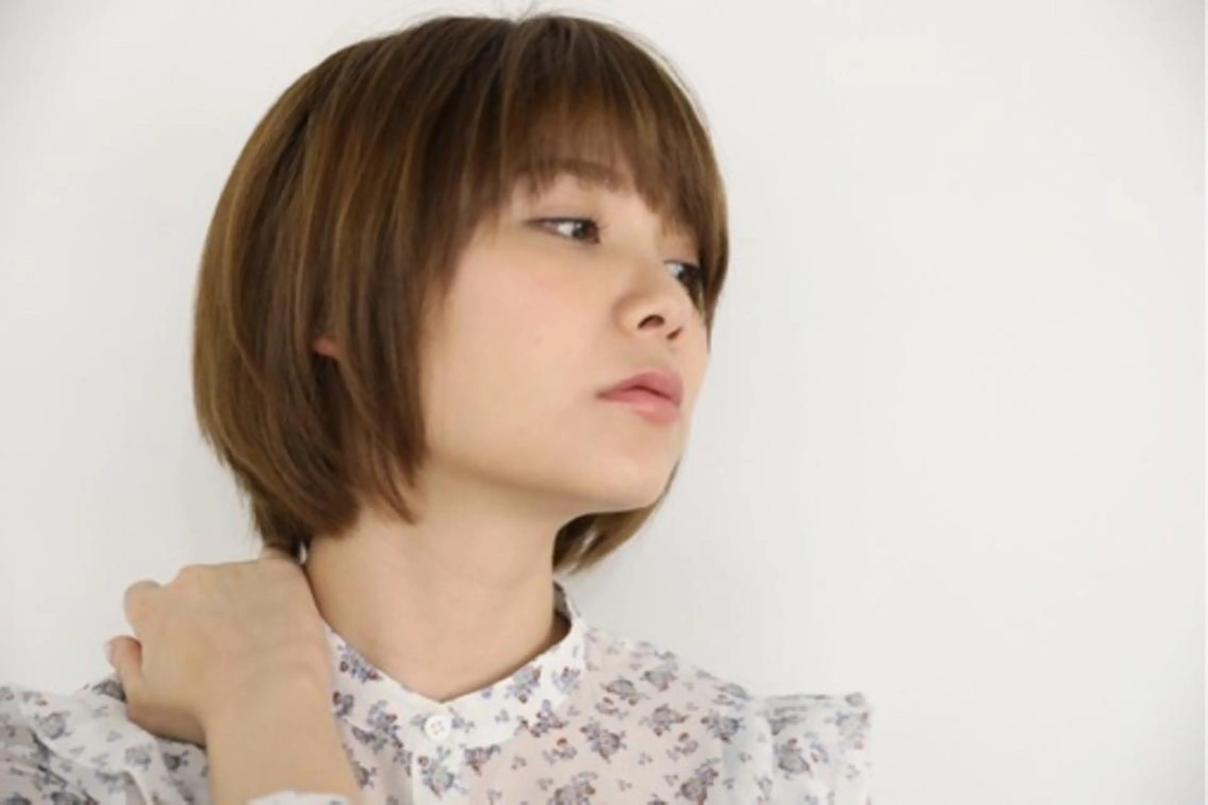 ショート ハイライト 髪質改善 小顔カット Endearing 銀座/レイヤーカットのヘアスタイル