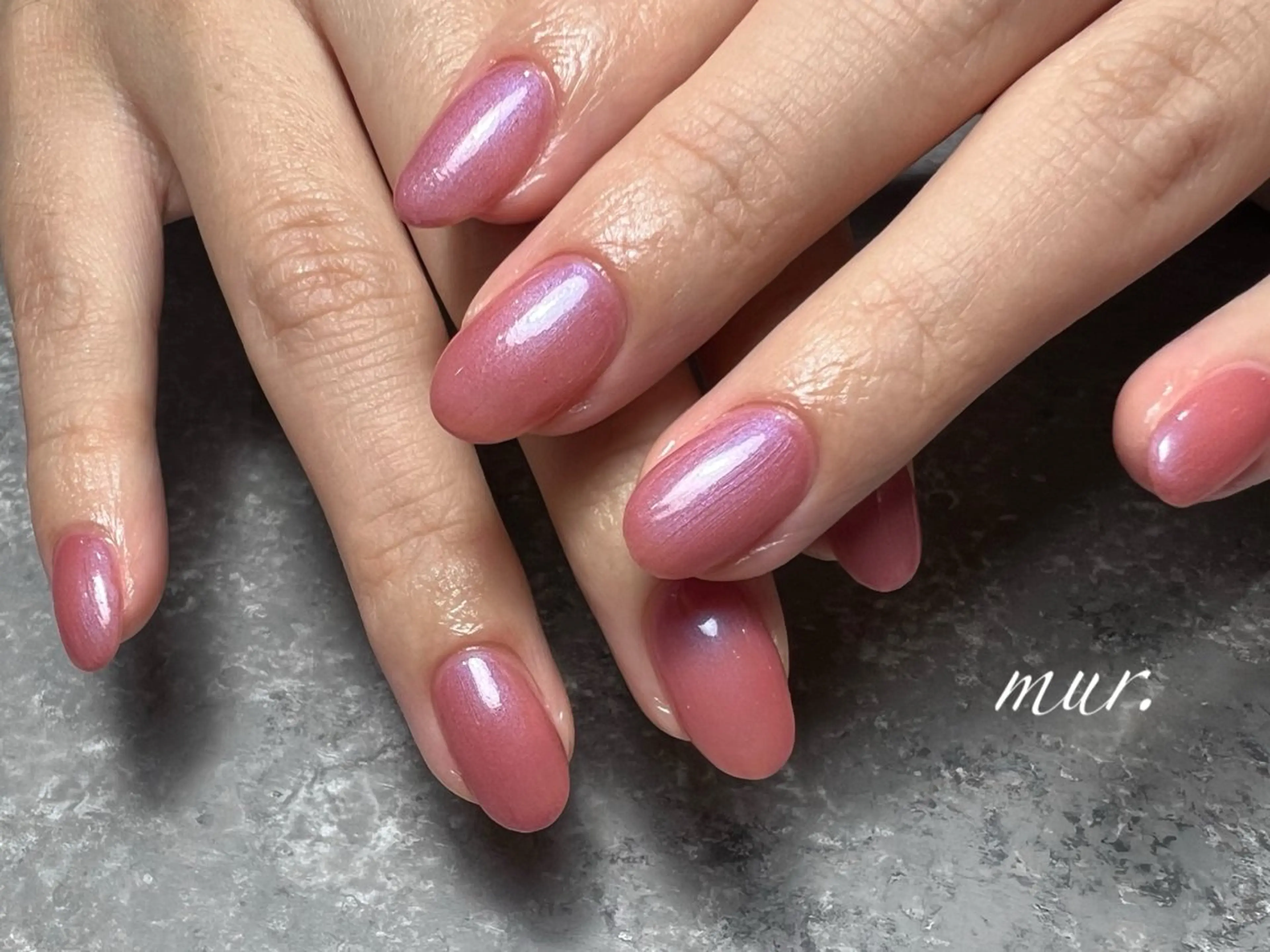 ネイル ジェルネイル 韓国ネイル ラメ(グリッター) オフィスネイル ワンカラーネイル nailsalon mur.のネイルデザイン