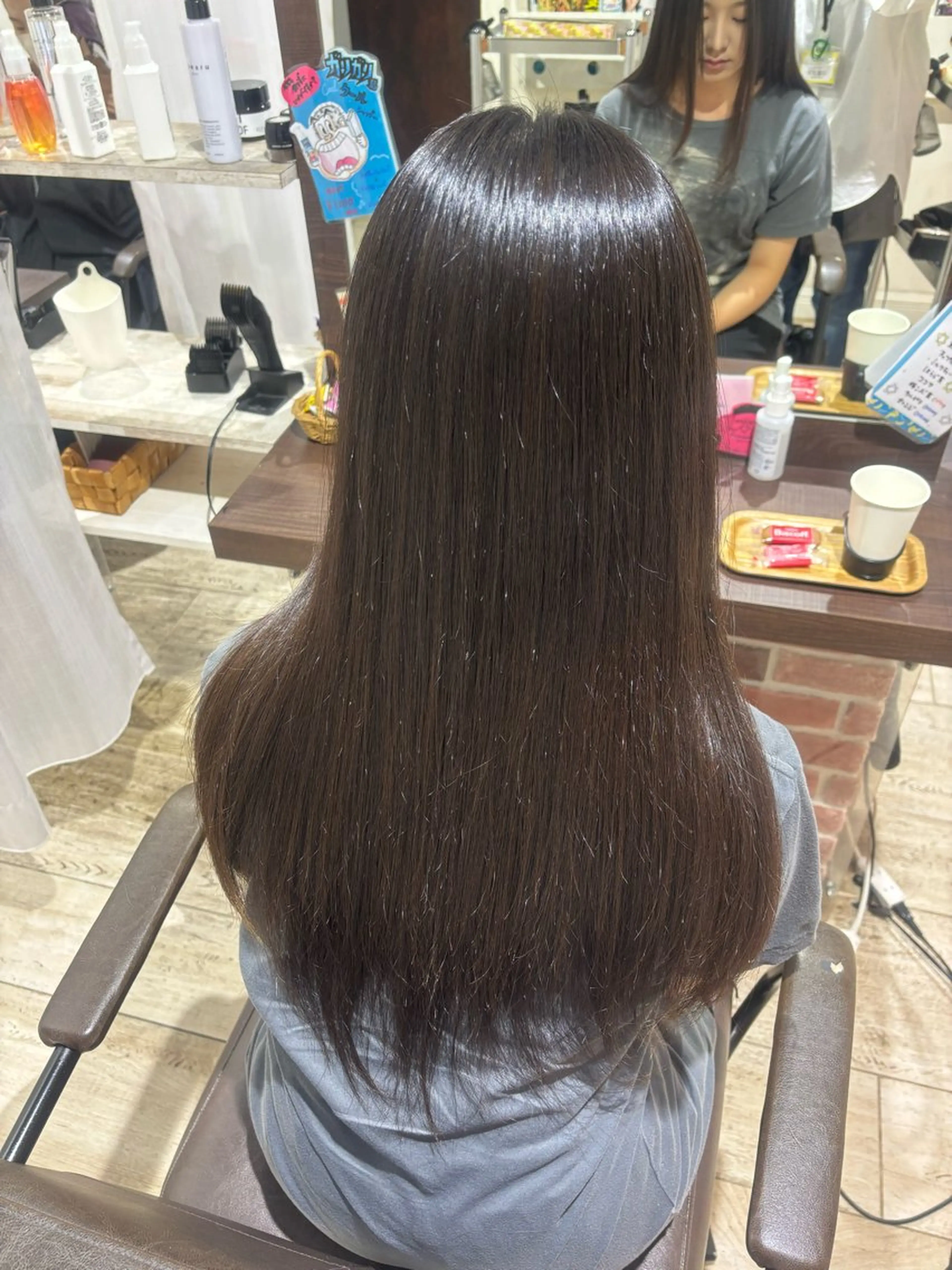 ロング 縮毛矯正 もり はなののヘアスタイル