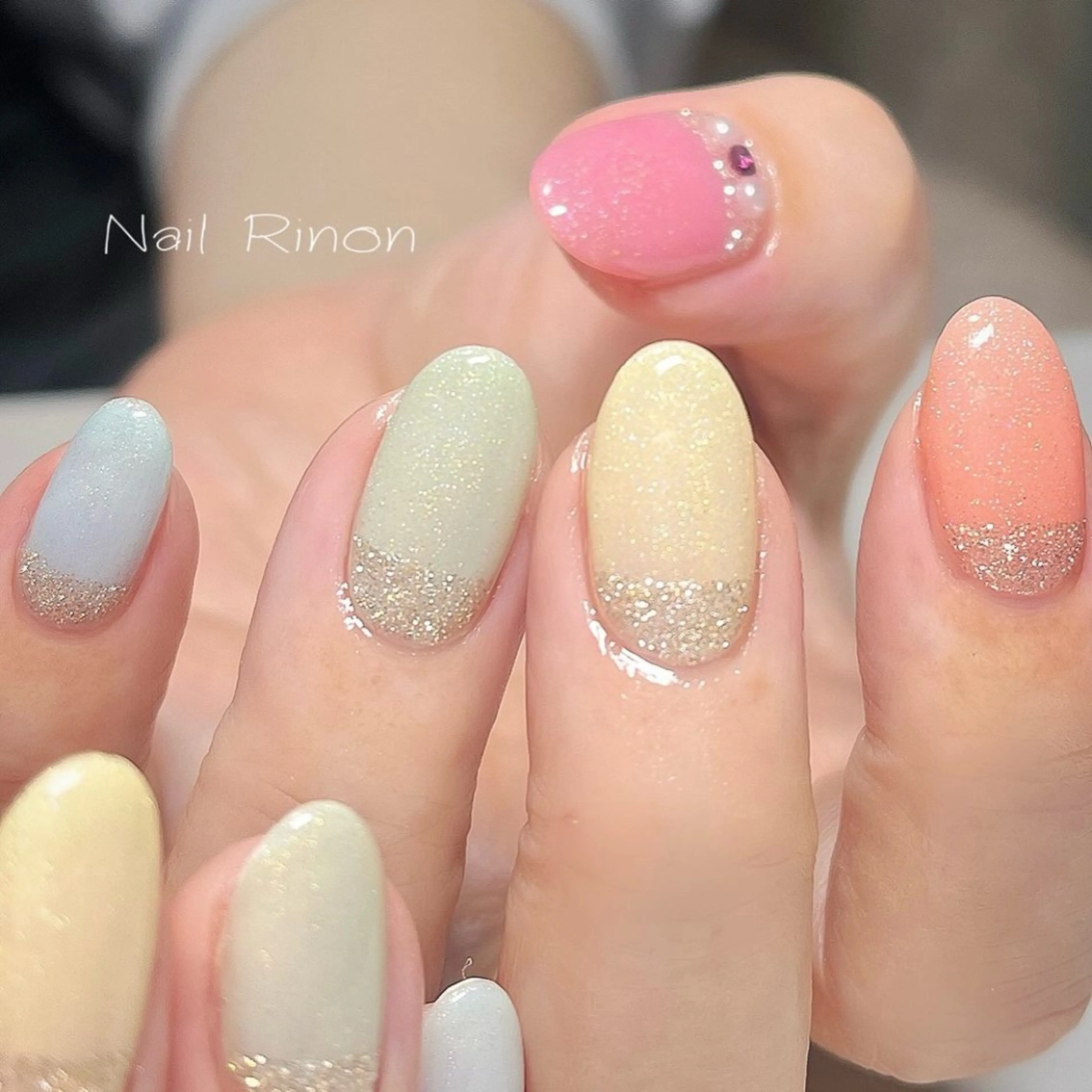 ネイル パステルネイル ハンドネイル Nail Rinonのネイルデザイン