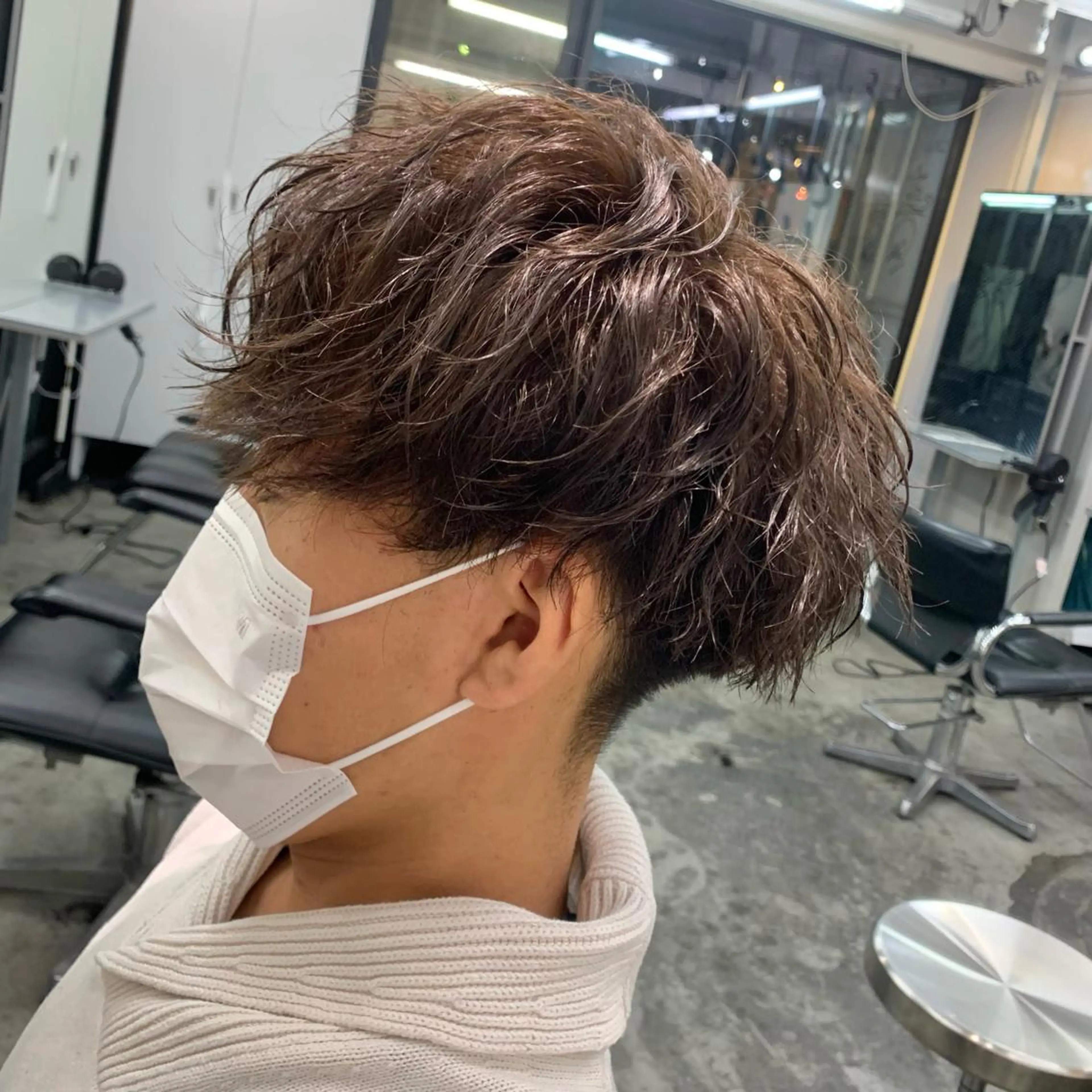 ショート カラー パーマ メンズ メンズブリーチ ブリーチ 透明感カラー ブリーチなしカラー カット ヘアカラー パーマ メンズ特化美容師/ 藤戸 椋のヘアスタイル