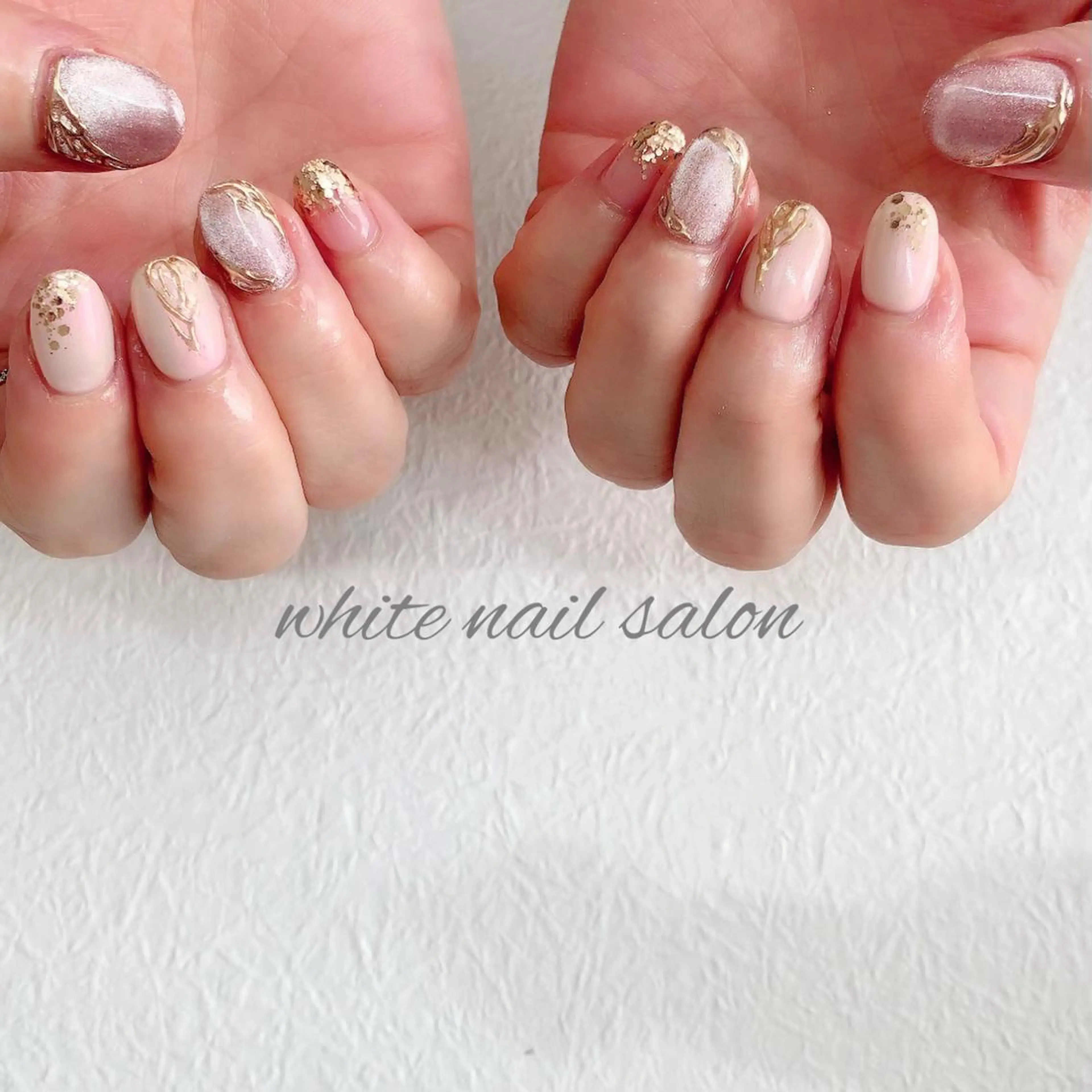 ネイル ジェルネイル ハードジェル 持ち込み ソフトジェル ハンドネイル white nail salonのネイルデザイン
