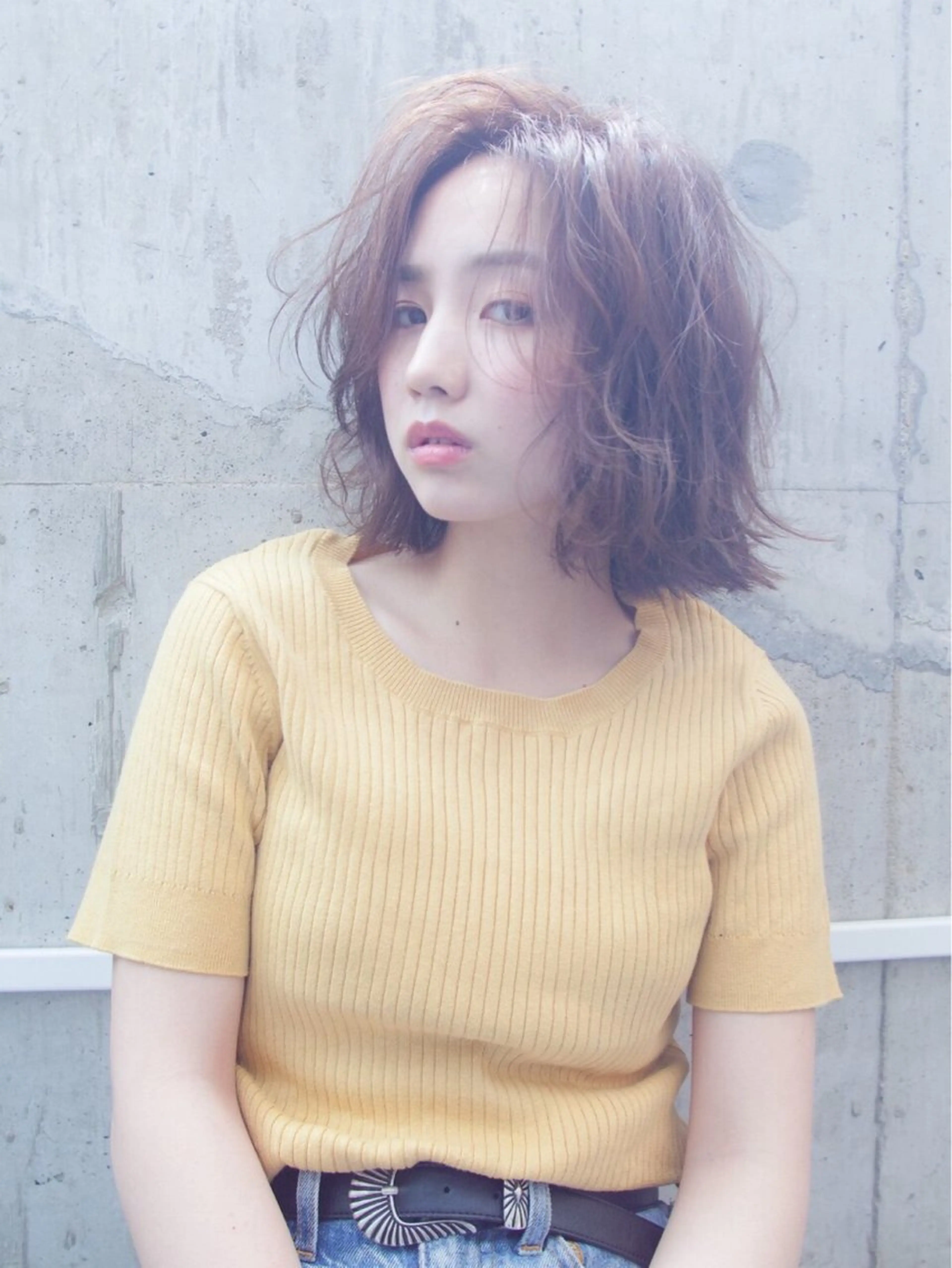 ミディアム カラー カット ヘアカラー トリートメント 高濃度水素/髪質改善 /柳原大輝のヘアスタイル