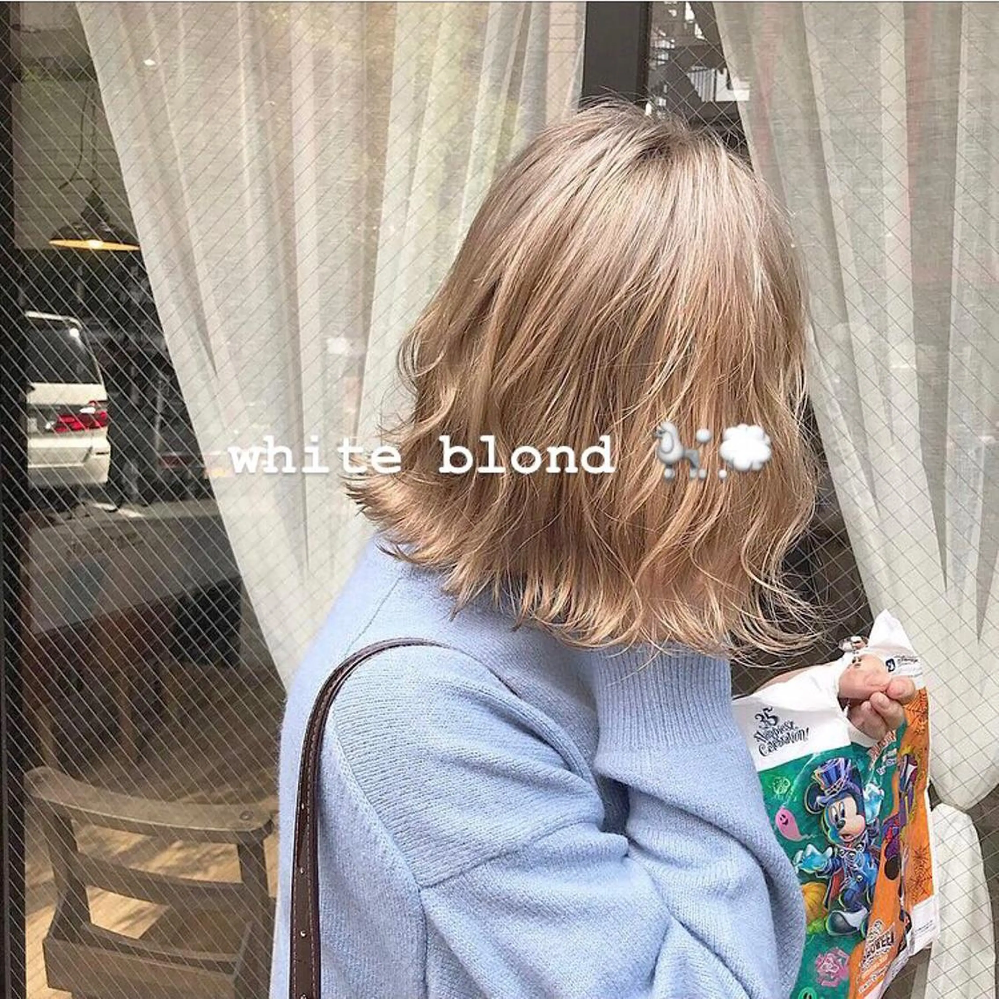 ミディアム カラー ベージュカラー ブリーチ ラベンダーカラー ヘアカラー トリートメント レイヤー/顔周り /AKARIのヘアスタイル