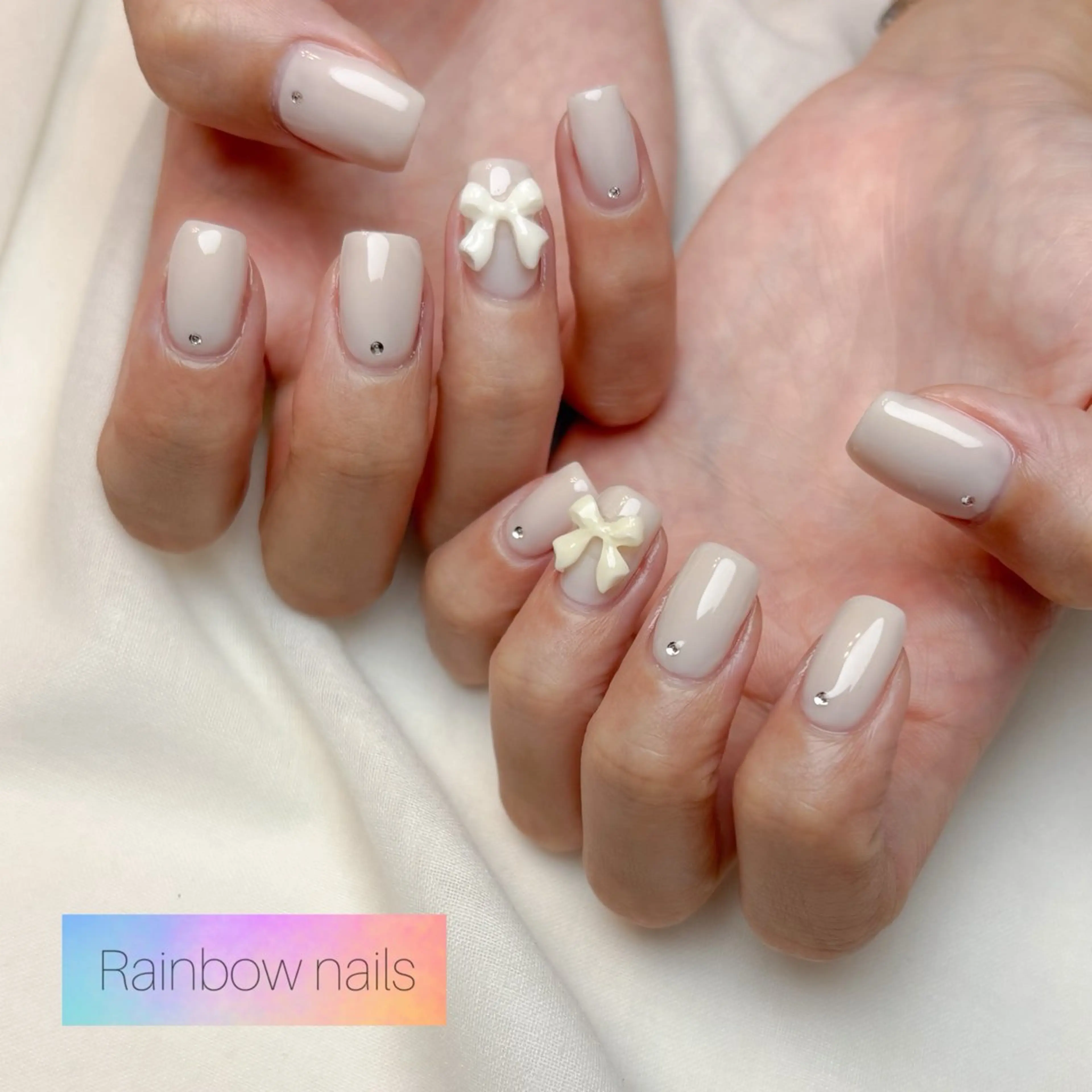 ネイル ハンドネイル Rainbow nailsくろちゃんのネイルデザイン