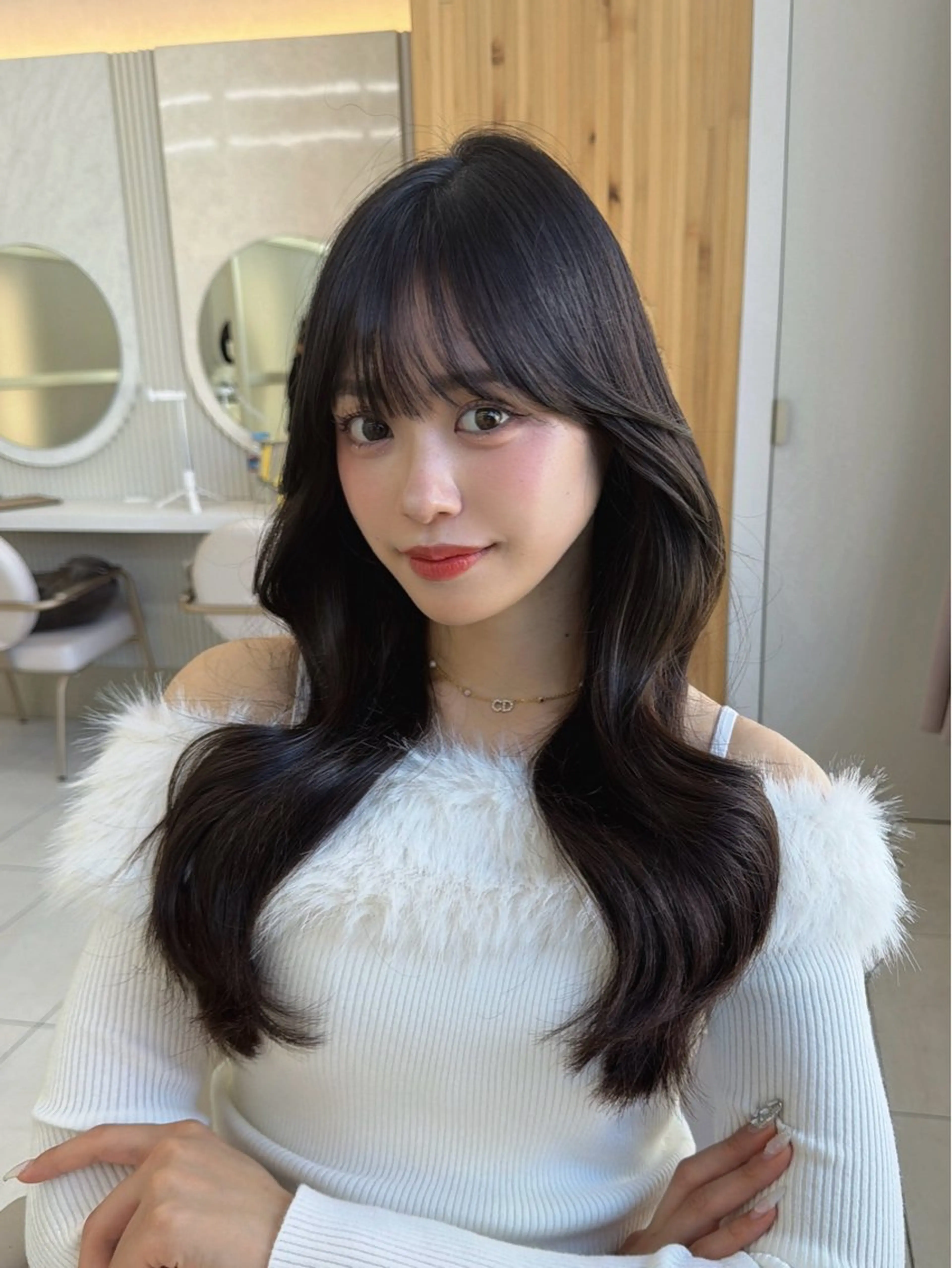 セミロング カット ヘアカラー トリートメント レイヤー/顔周り /韓国ヘア/TAKUのヘアスタイル