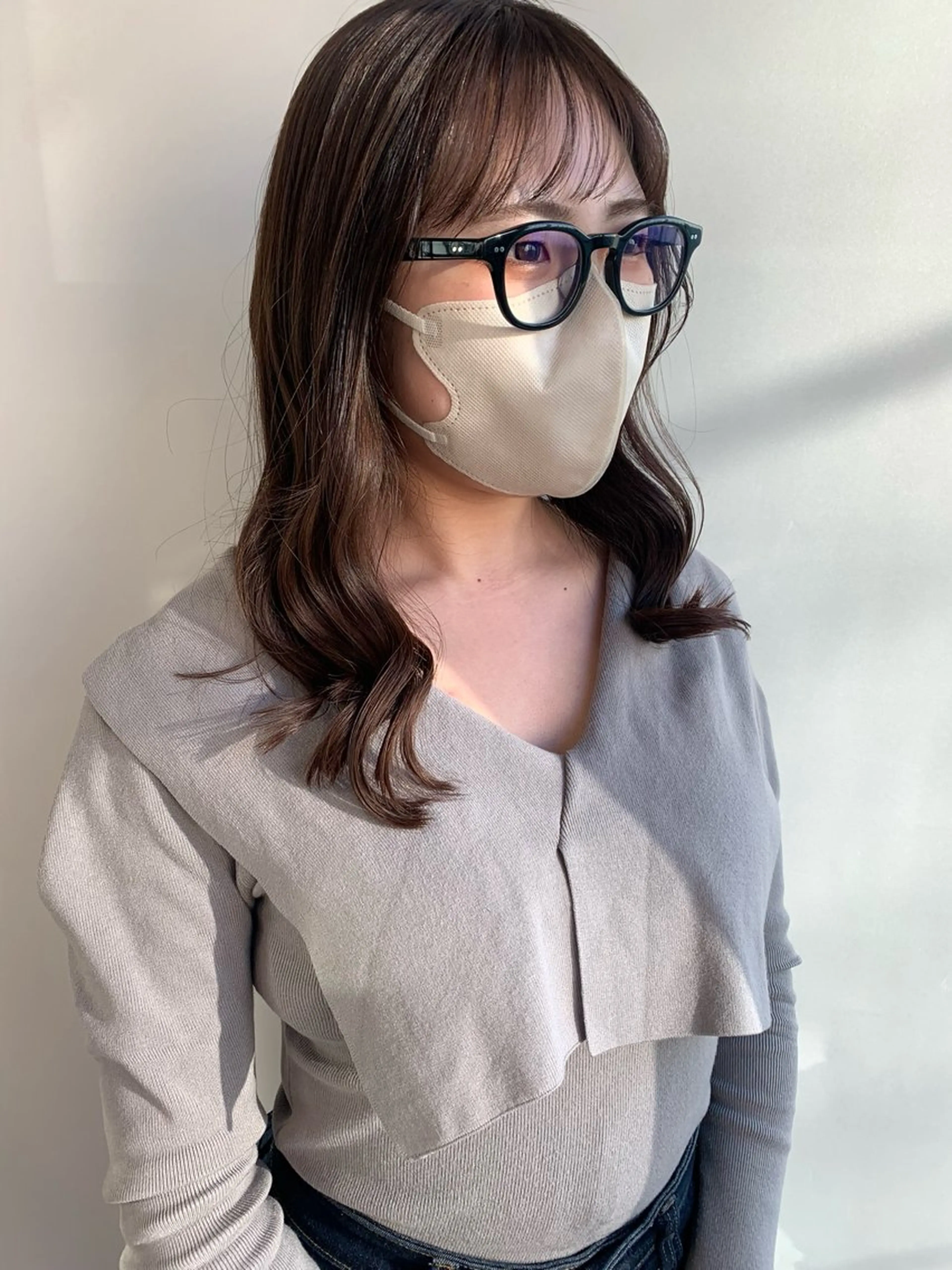 セミロング カラー カット ヘアカラー トリートメント 似合わせ⌇お洒落 カット⌇平野あみのヘアスタイル