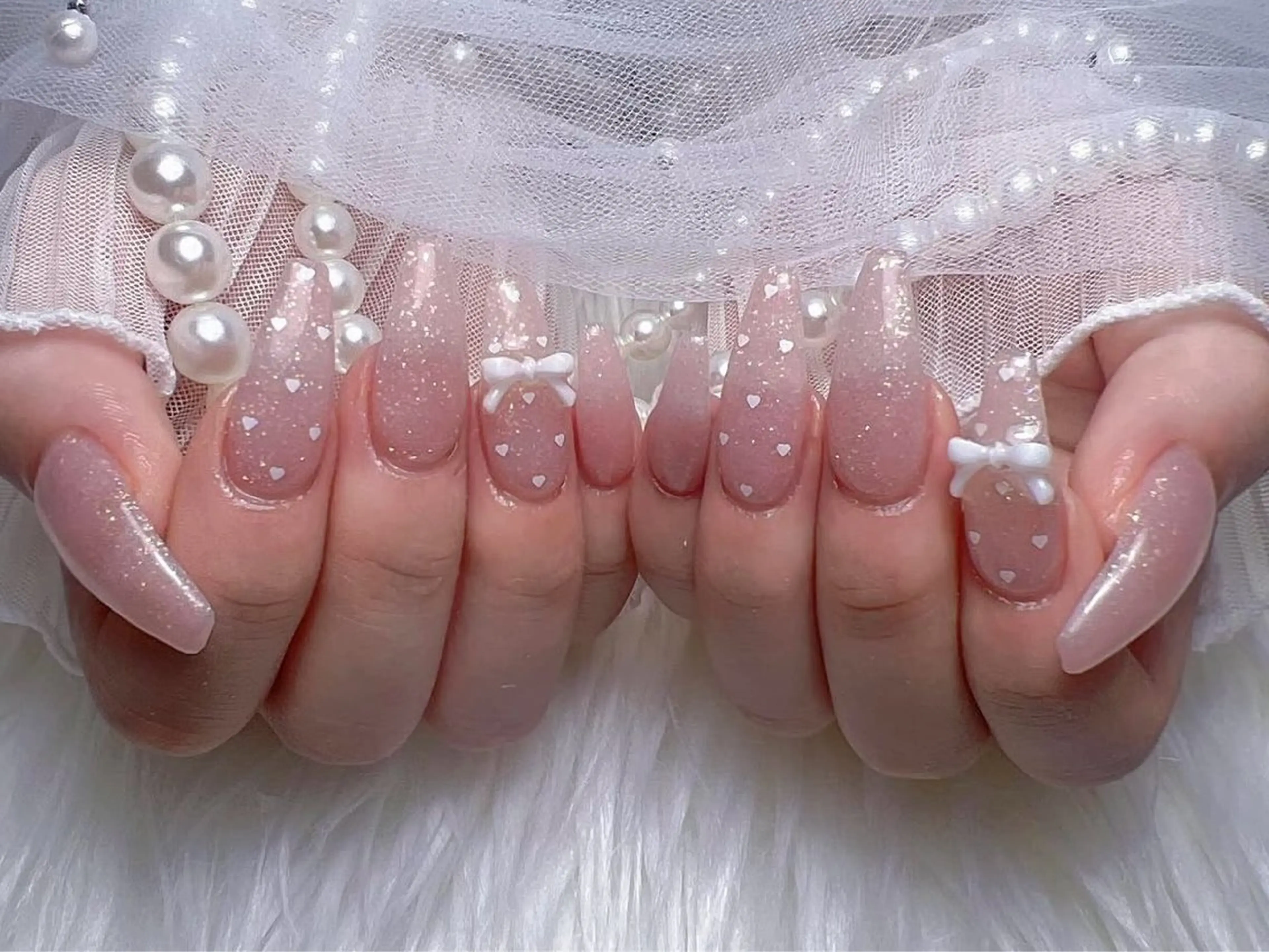 ネイル アニマル柄 ボルドー ブラウン チークネイル フレンチネイル Rin Nail 新大久保店のネイルデザイン