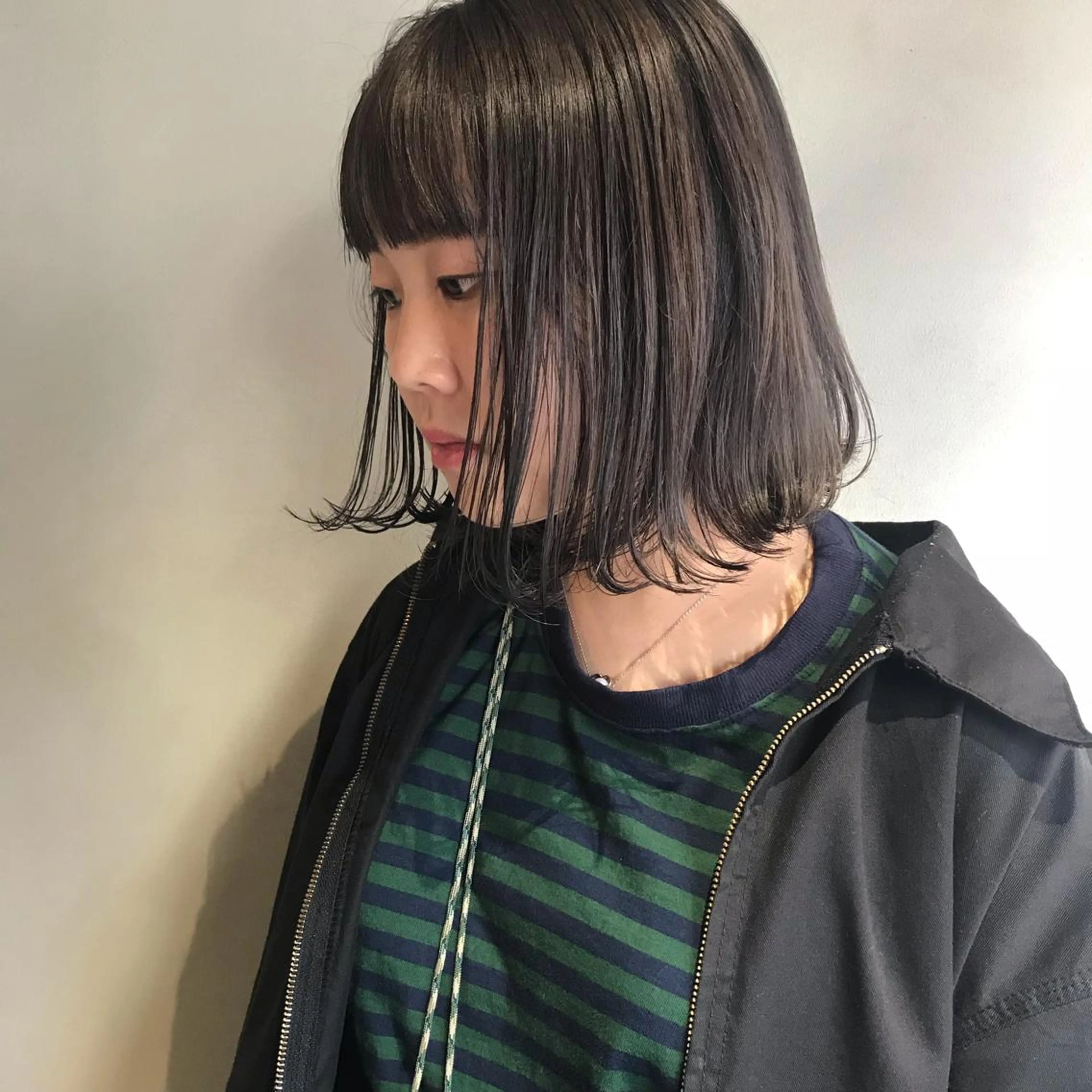 ミディアム カラー グレージュ ヘアカラー トリートメント レイヤー/ブリーチ HIKARU ♡のヘアスタイル