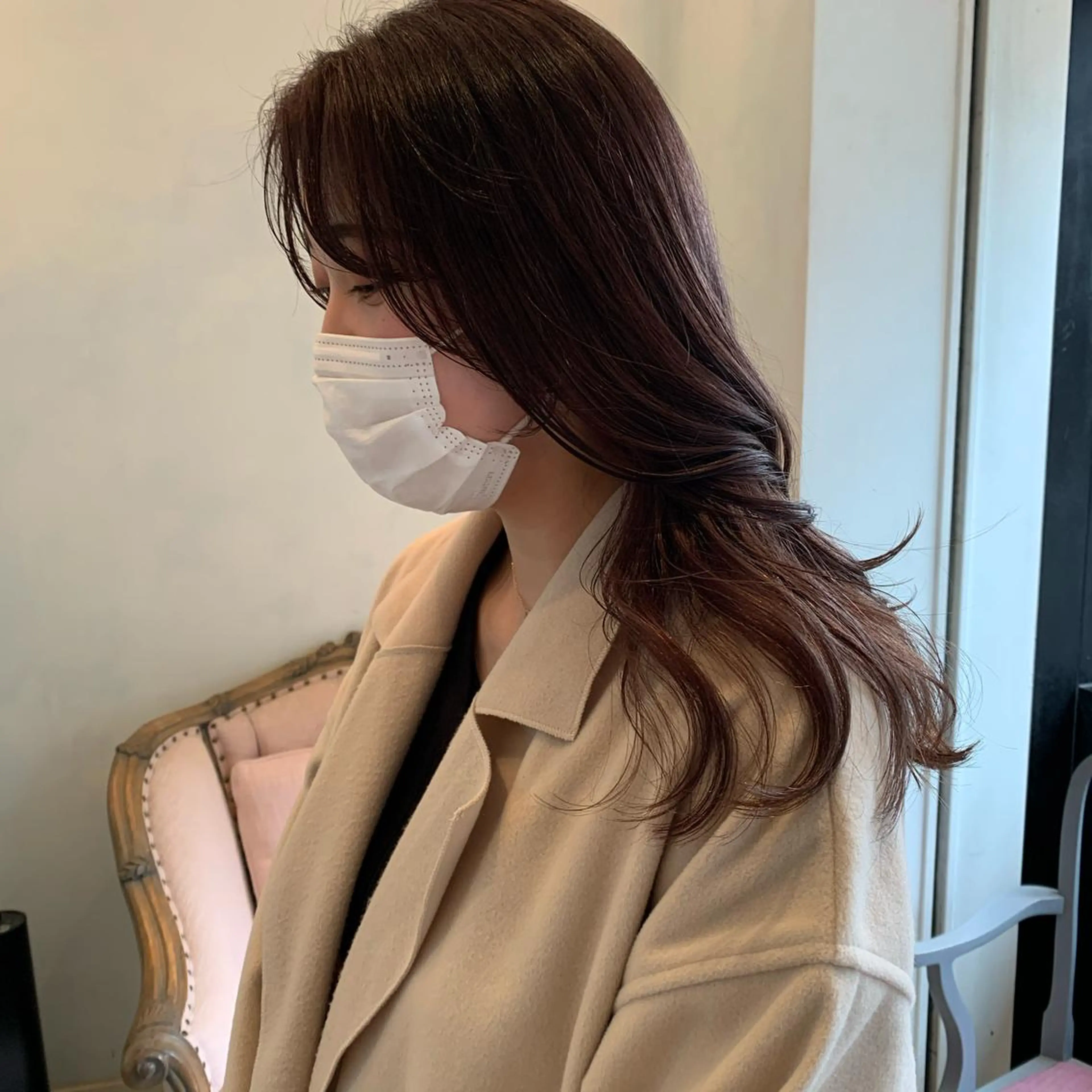 ミディアム カラー SAKINO. ベージュカラーのヘアスタイル