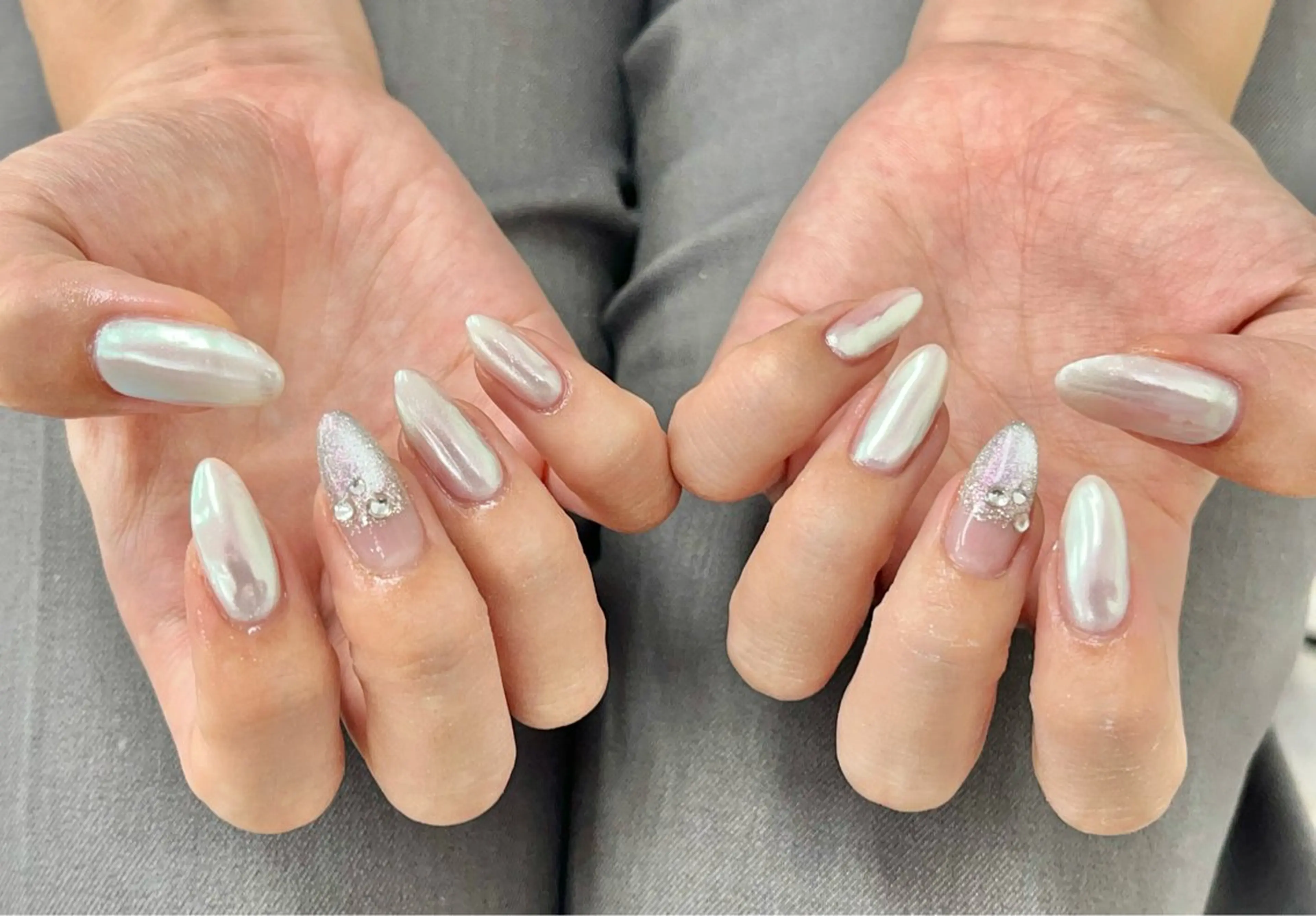 ネイル ミラーネイル ワンカラーネイル ハンドネイル Bianca赤羽 信末のネイルデザイン