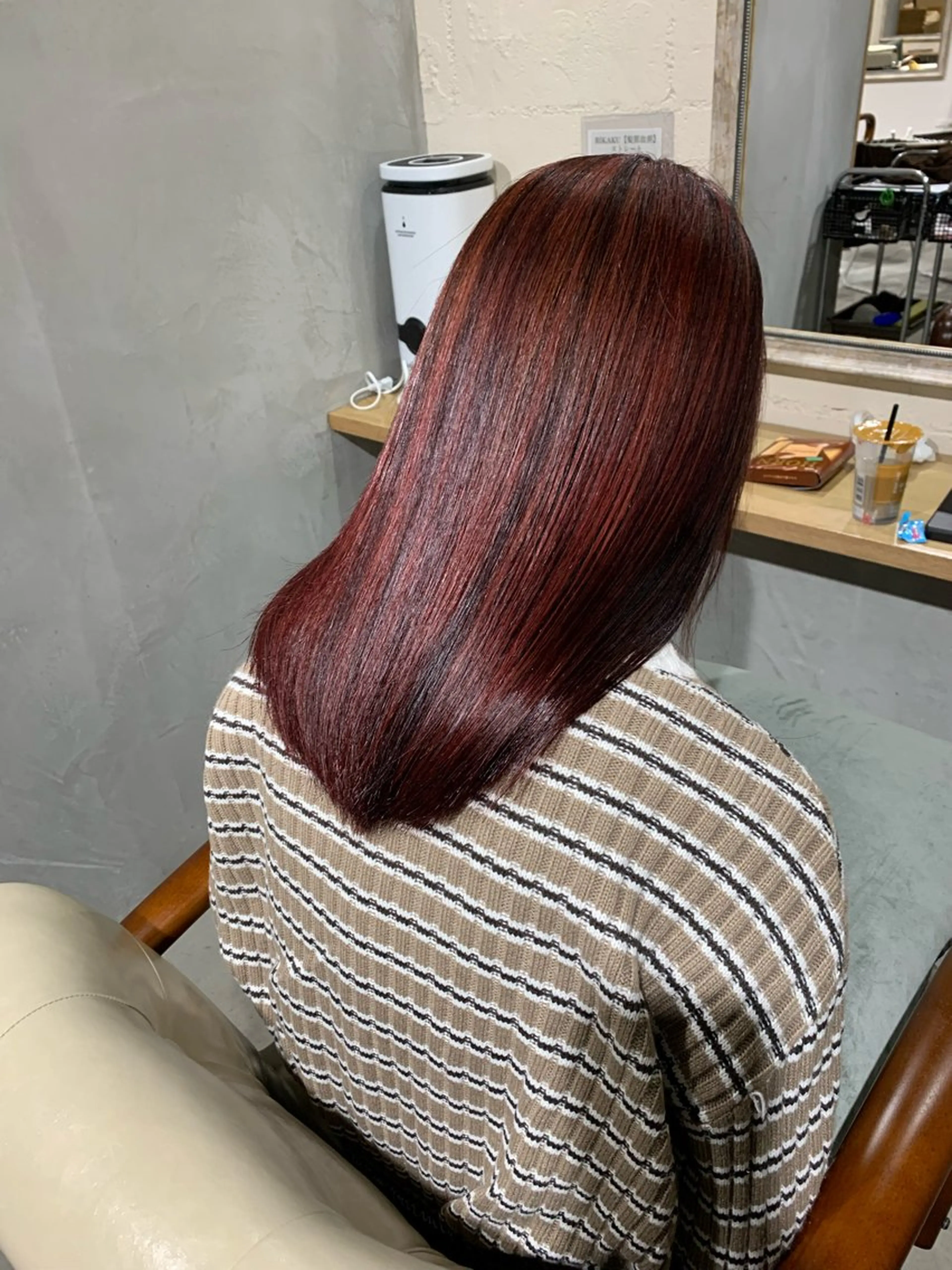 ロング カラー ハイライトカラー ハイライト 福永 ちひろのヘアスタイル