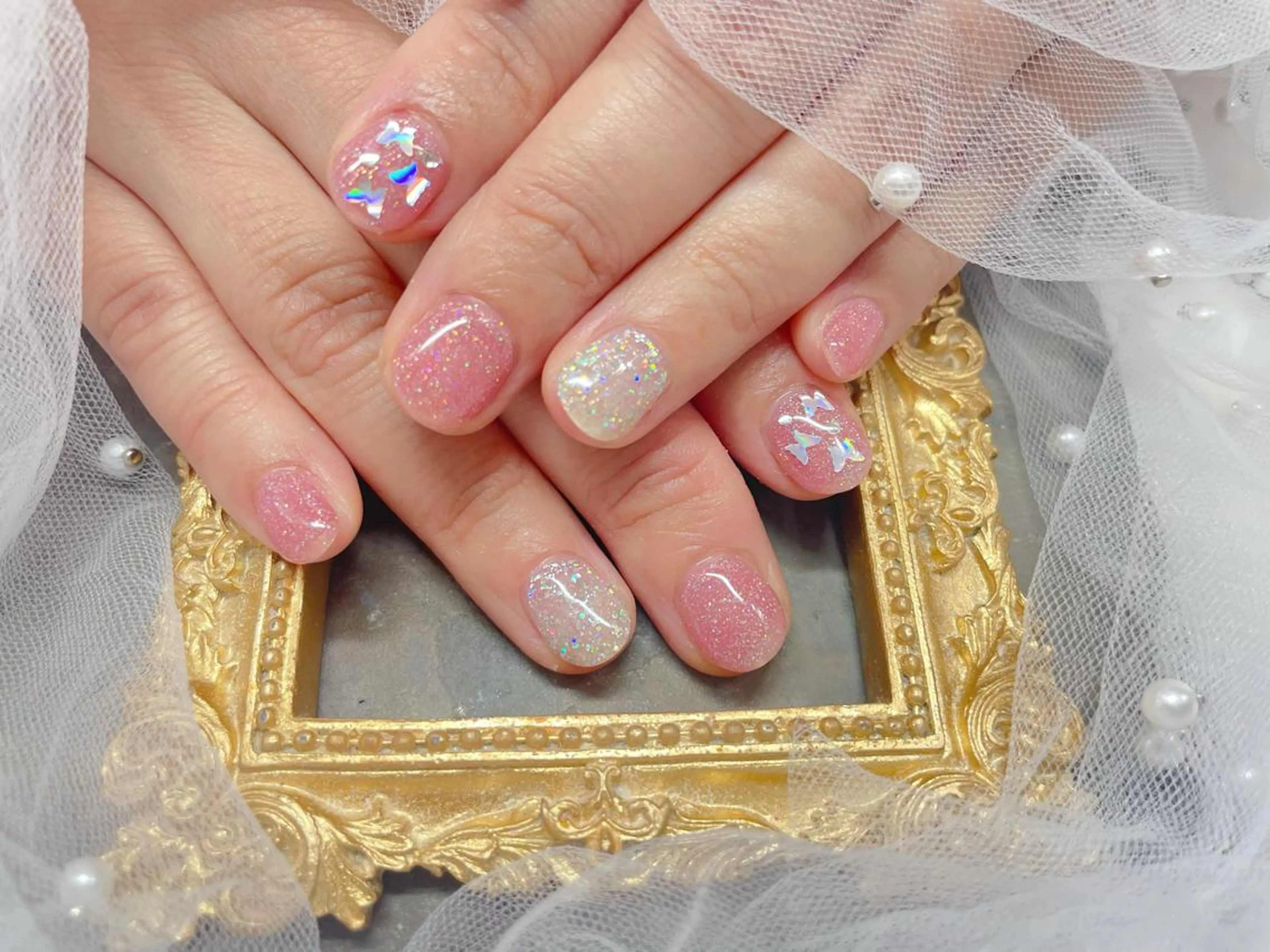 ネイル ハンドネイル マジック ミラーのネイルデザイン