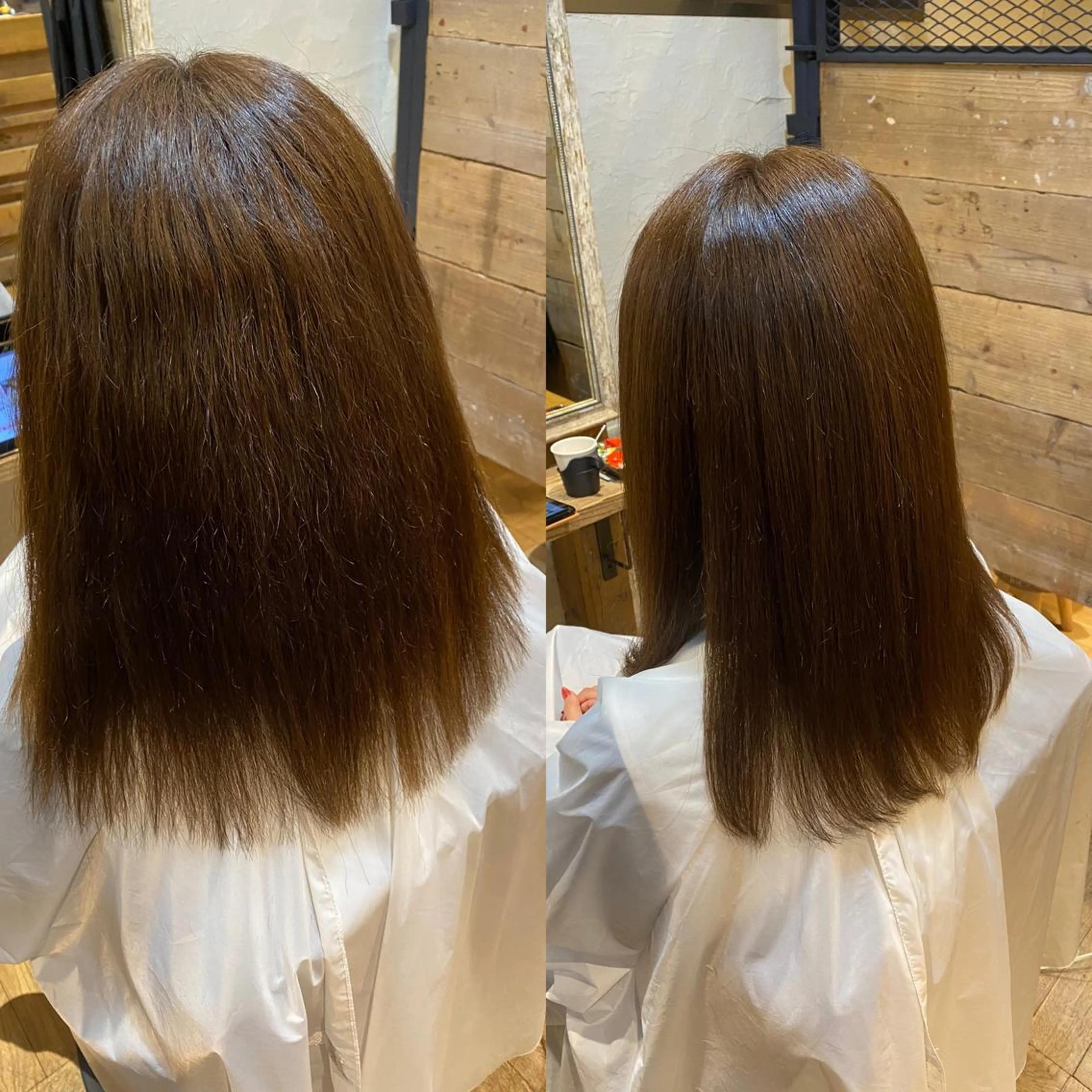 セミロング カット ヘアカラー トリートメント 青木 啓輔のヘアスタイル