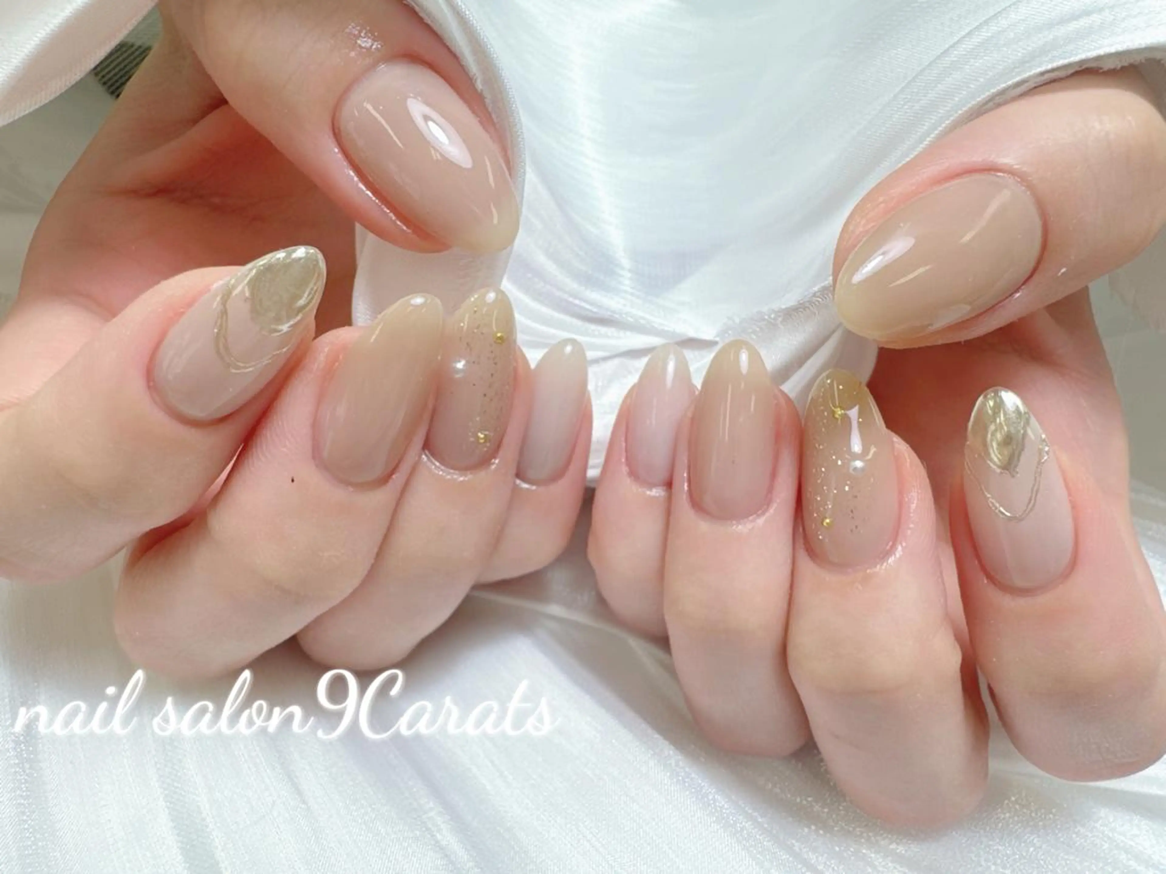 ネイル 💜ワンホンネイル ナインカラット💎のネイルデザイン