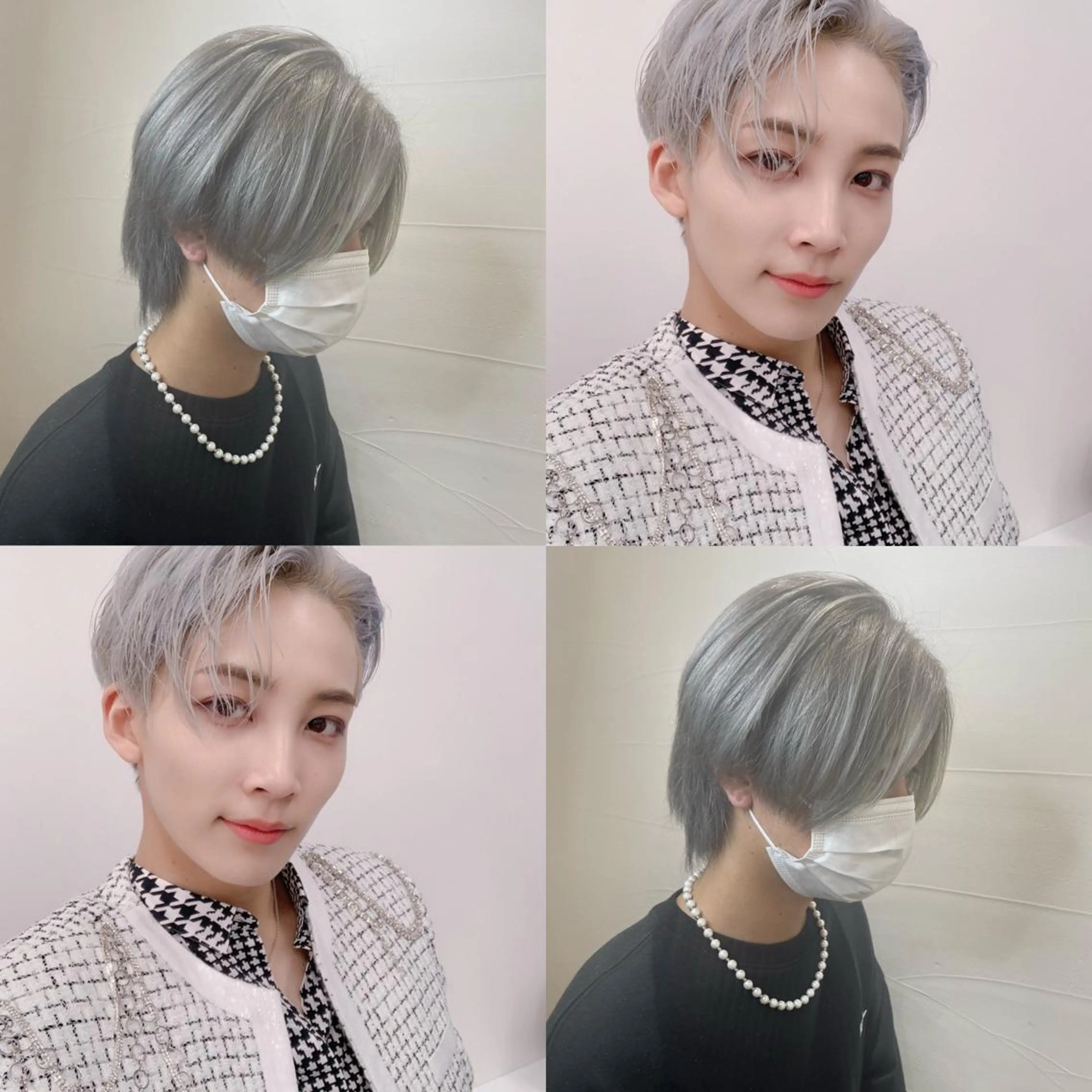 ショート カラー バレイヤージュ ブリーチ ケアブリーチ ダブルカラー イヤリングカラー 韓国ヘア特化 💟 ララア 💟のヘアスタイル