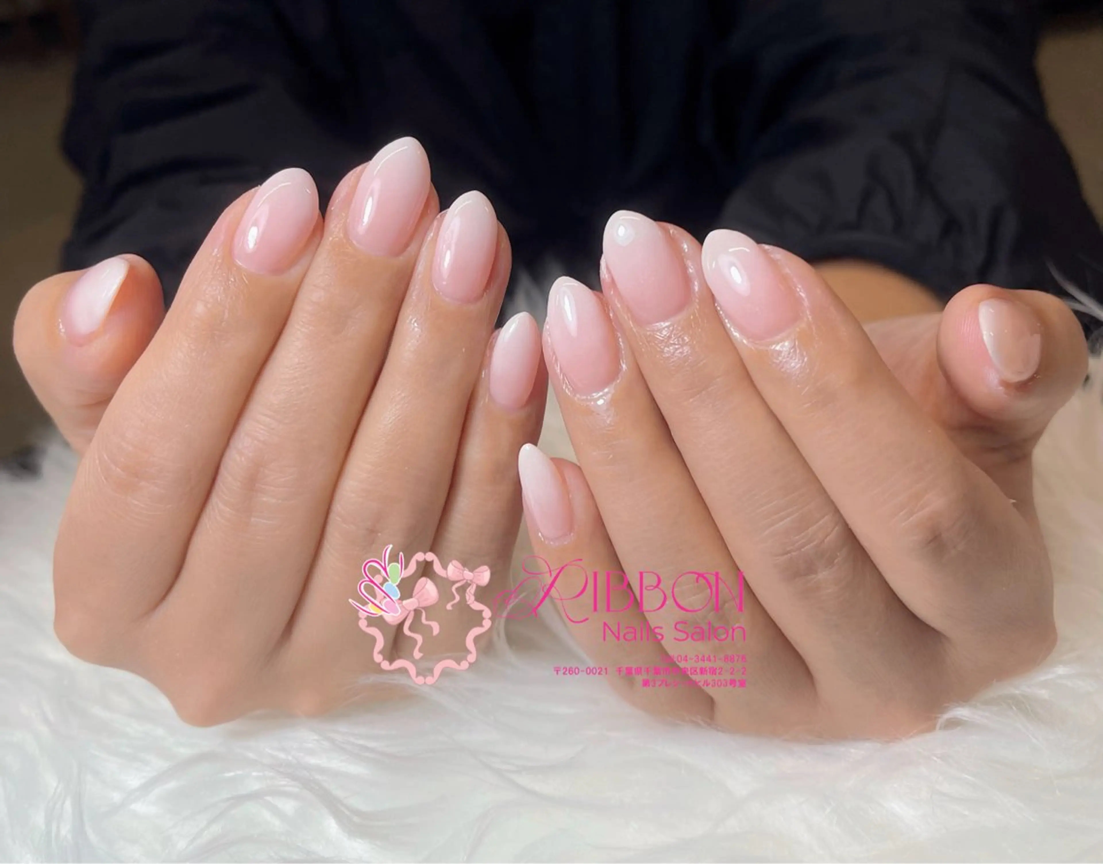 ネイル フレンチネイル ジェルネイル マグネットネイル 持ち込み ニュアンスネイル Ribbonnail salonのネイルデザイン