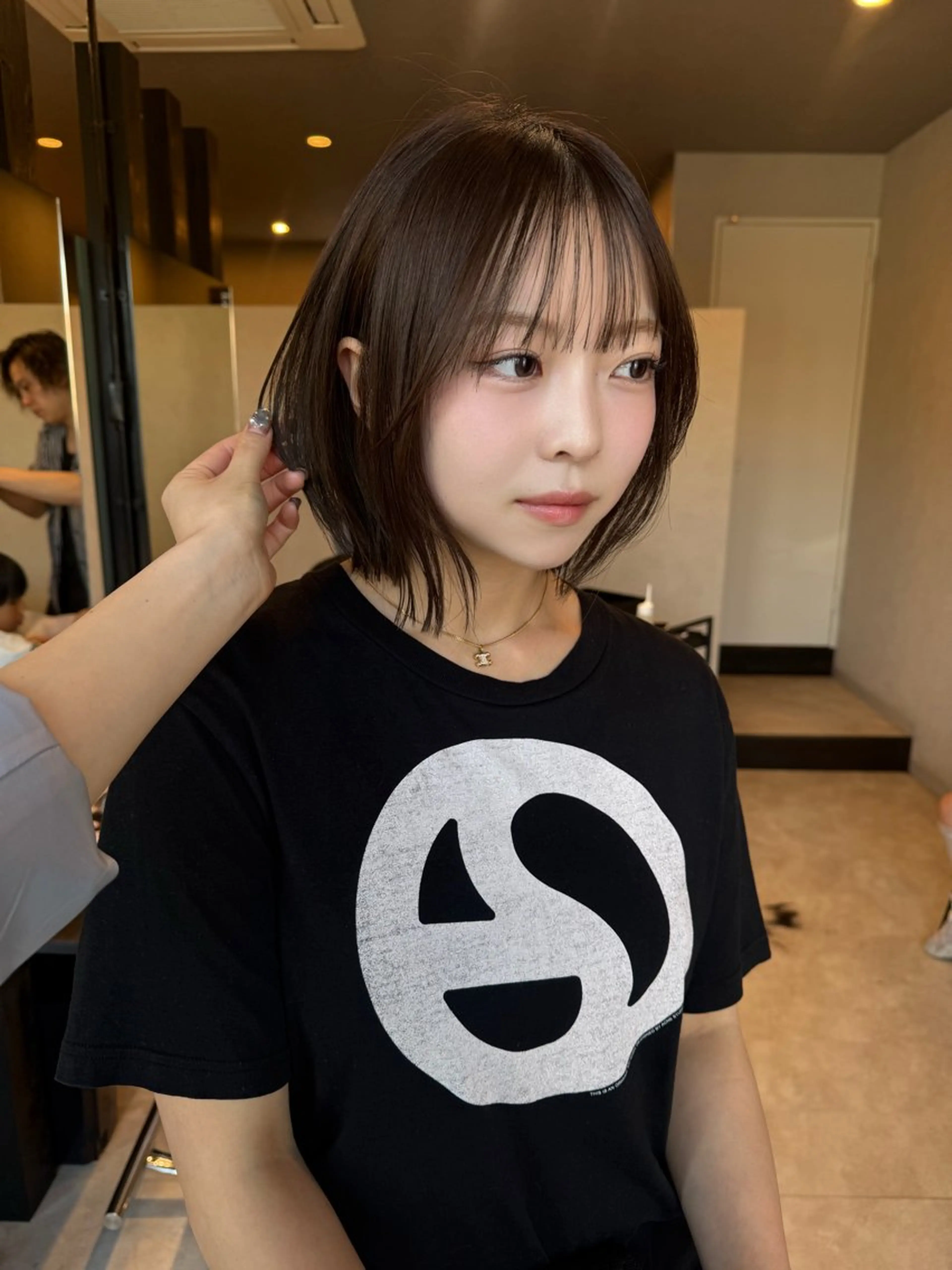 ショート カラー ボブレイヤー ボブ レイヤーカット カット ヘアカラー トリートメント 透明カラー/レイヤー misaki °＊のヘアスタイル