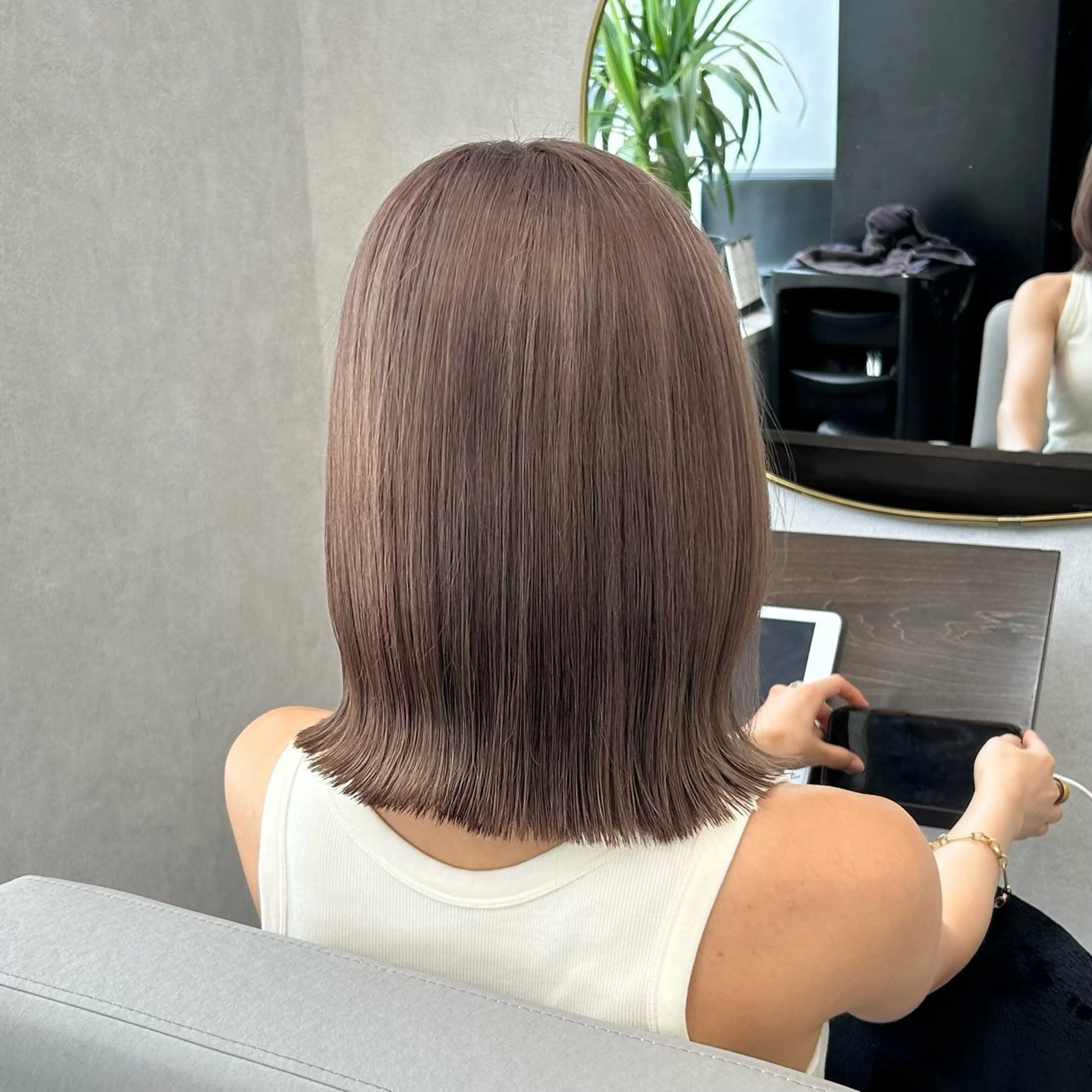 ミディアム b a b a 🫧のヘアスタイル