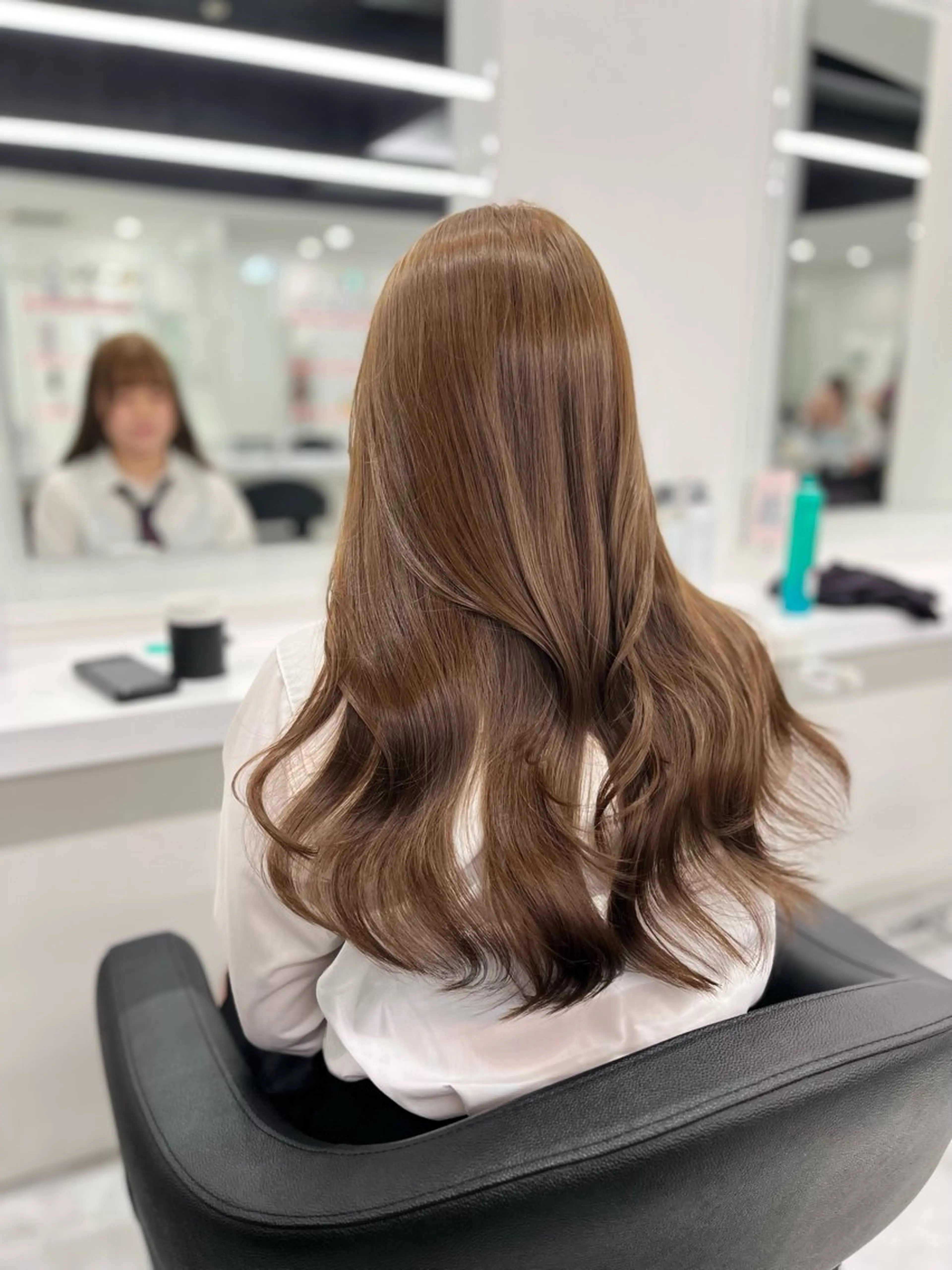 ロング カラー カット ヘアカラー ブリーチなしトレンド SHUSAKUのヘアスタイル