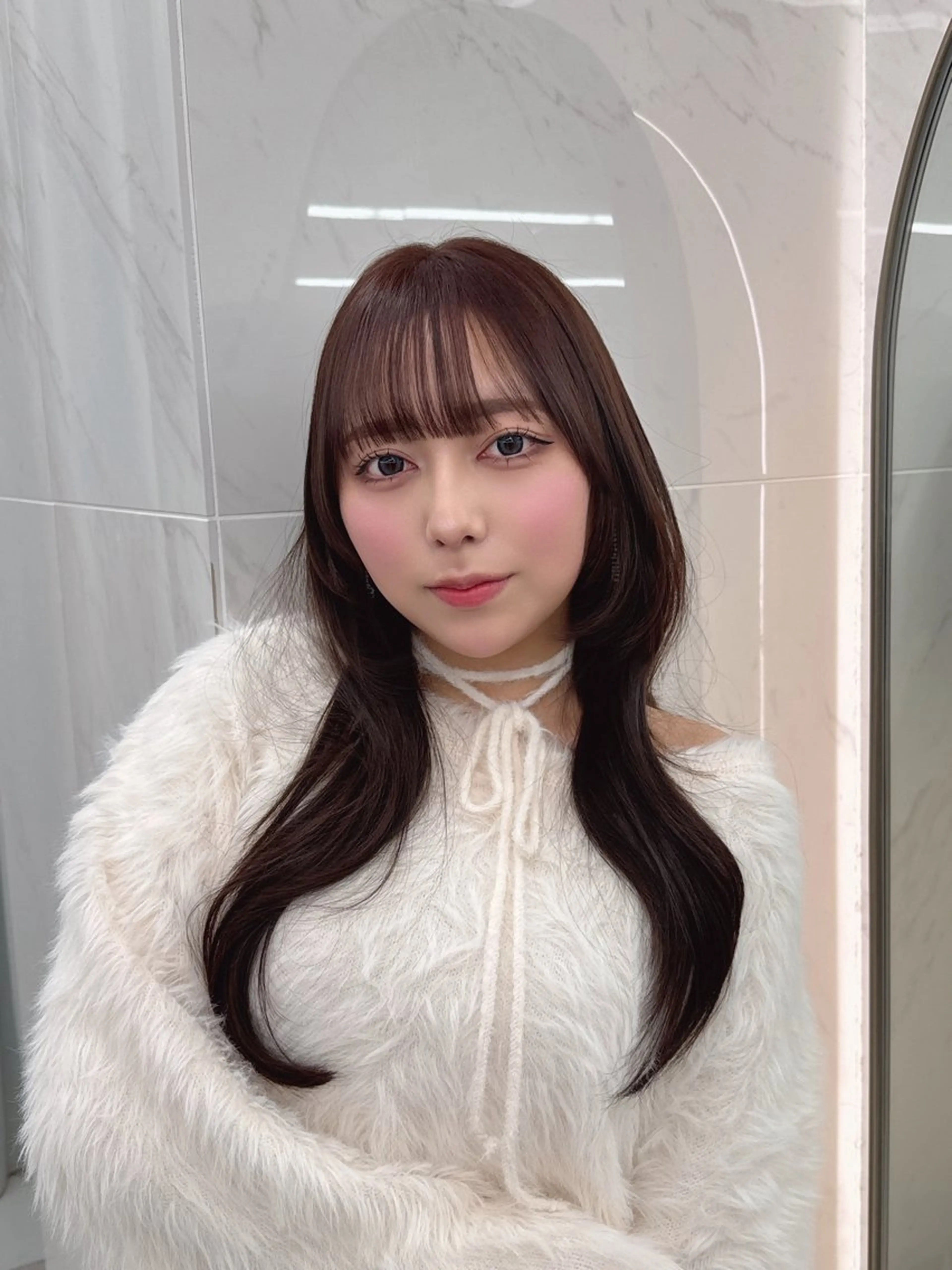 ロング のり🐼顔まわり/ 韓国/レイヤーカットのヘアスタイル