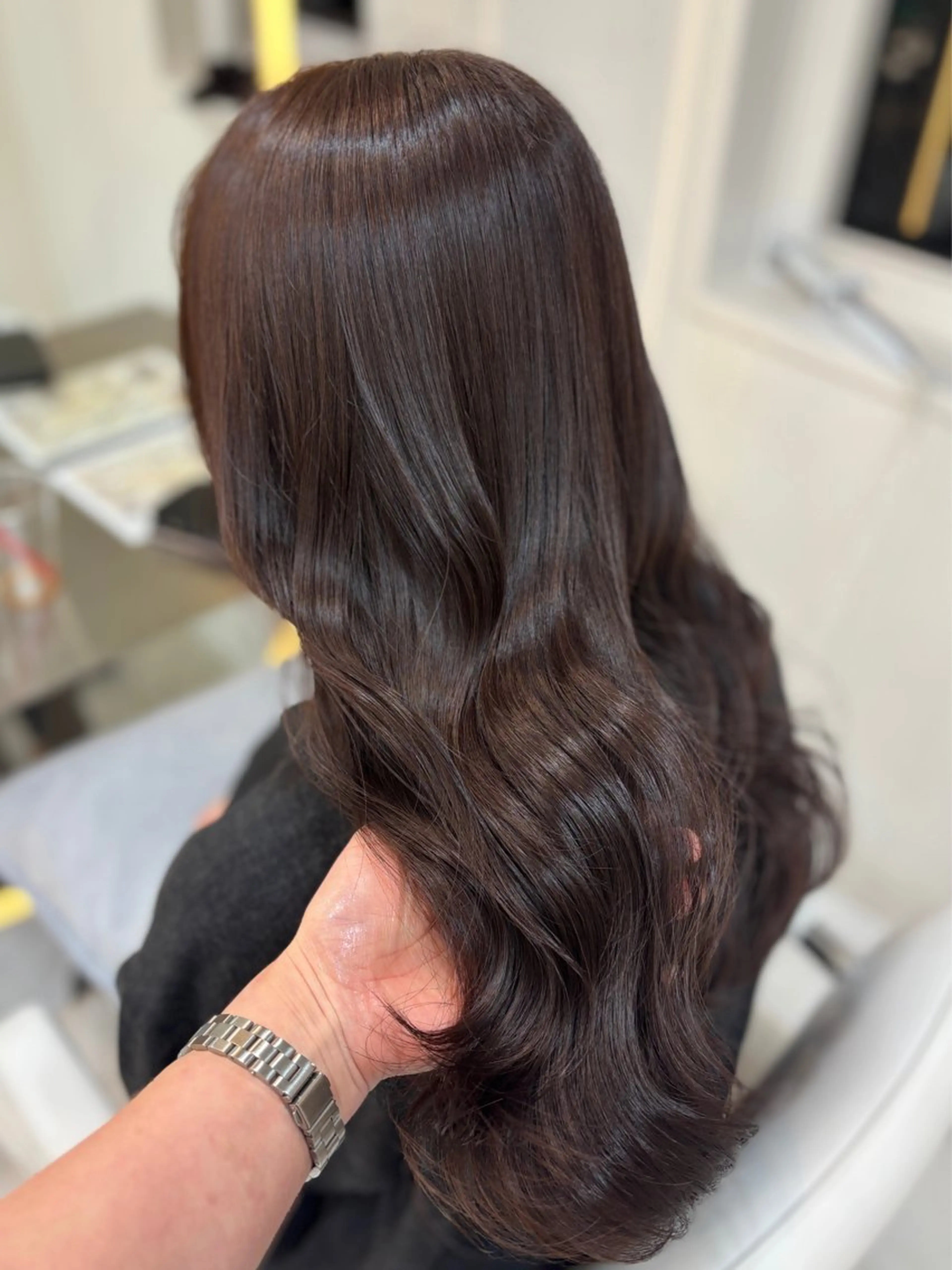 セミロング カラー ブラウンカラー ラベンダーカラー ラベンダーブラウン カット ヘアカラー トリートメント 韓国ヘア/レイヤーカ ット/ASAKA🤍のヘアスタイル