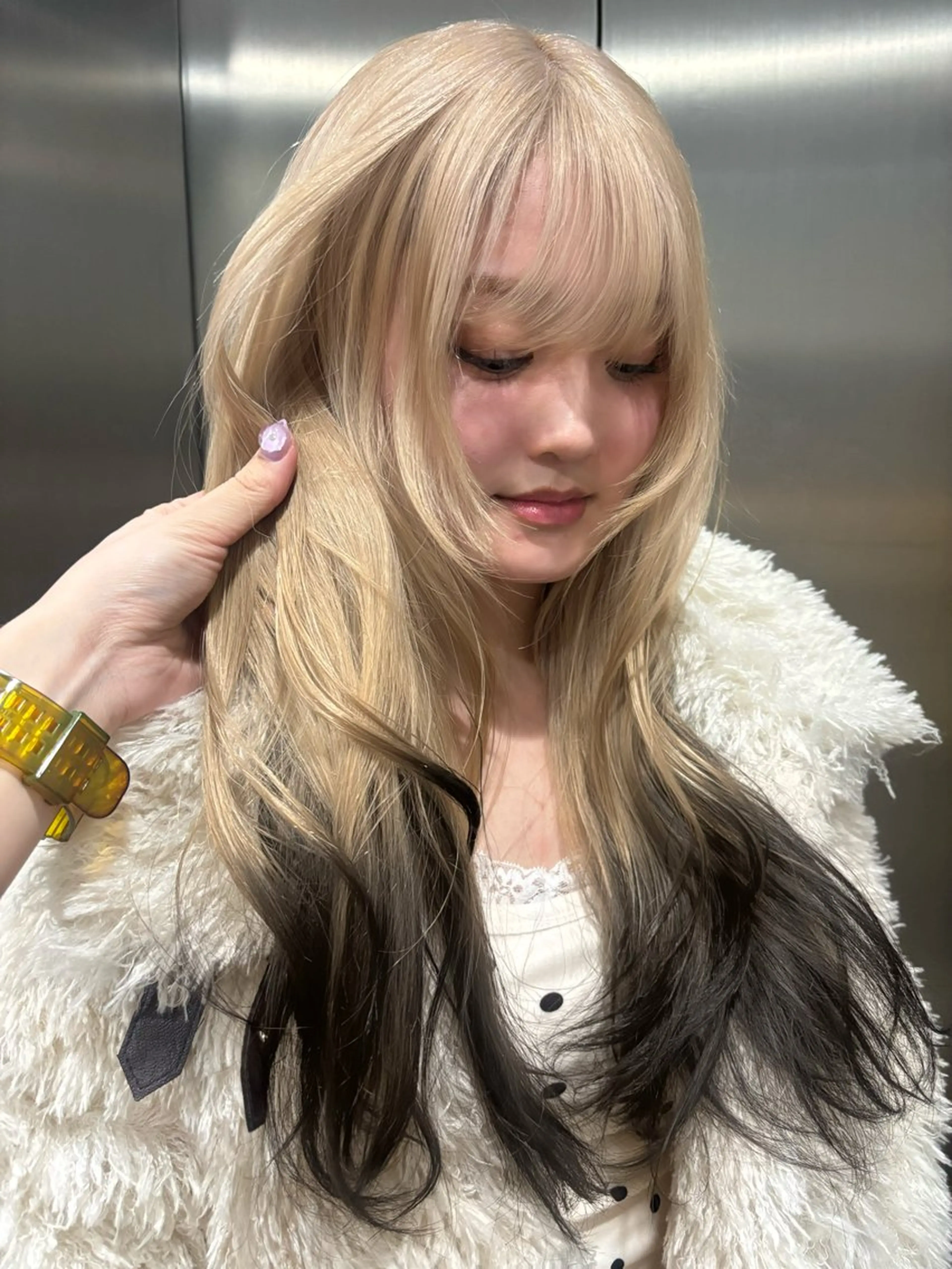 ロング カラー ヘアカラー トリートメント ⭐︎ハイトーン /レイヤー✩momoのヘアスタイル