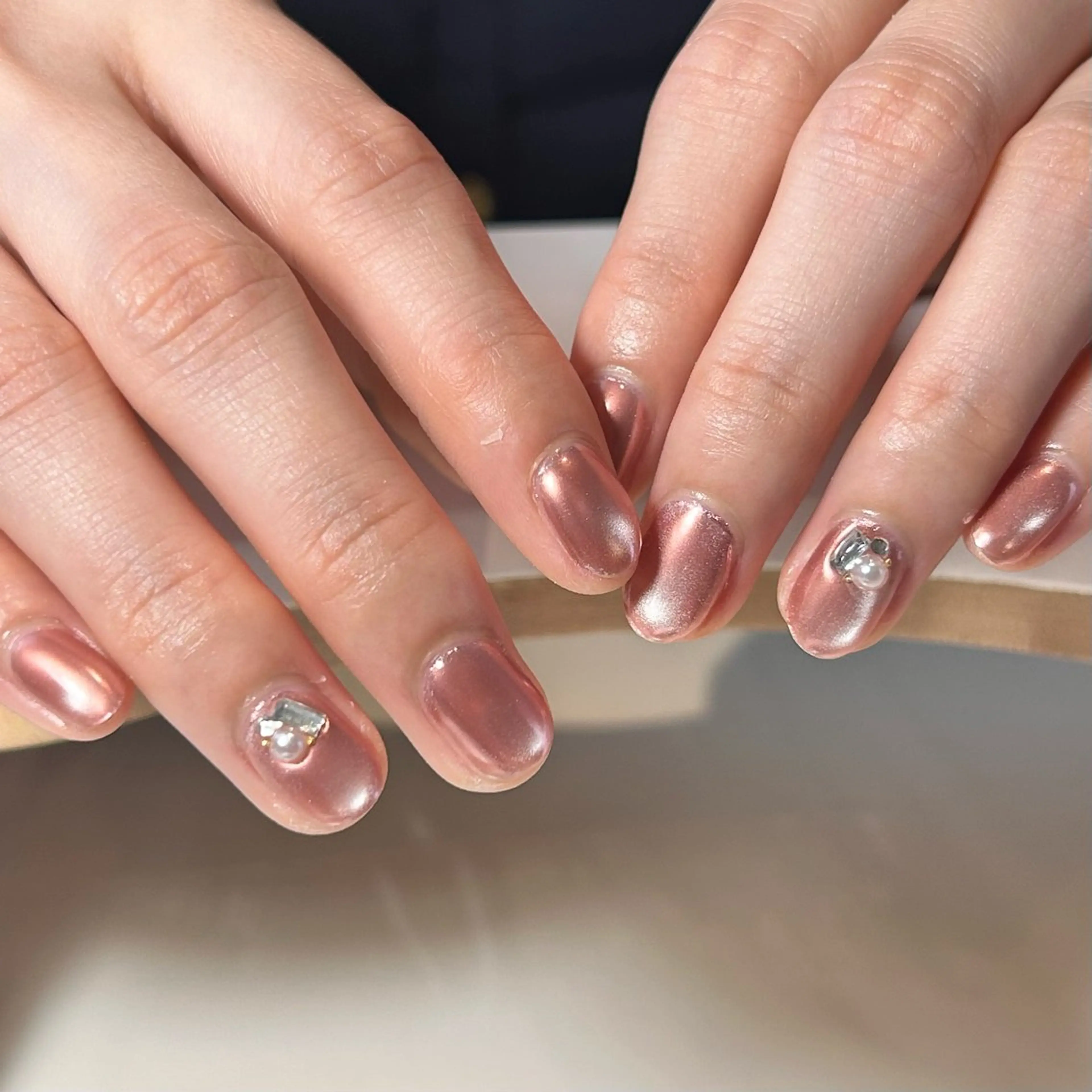 ネイル マグネットネイル ミラーネイル 持ち込み milimili アンナのネイルデザイン