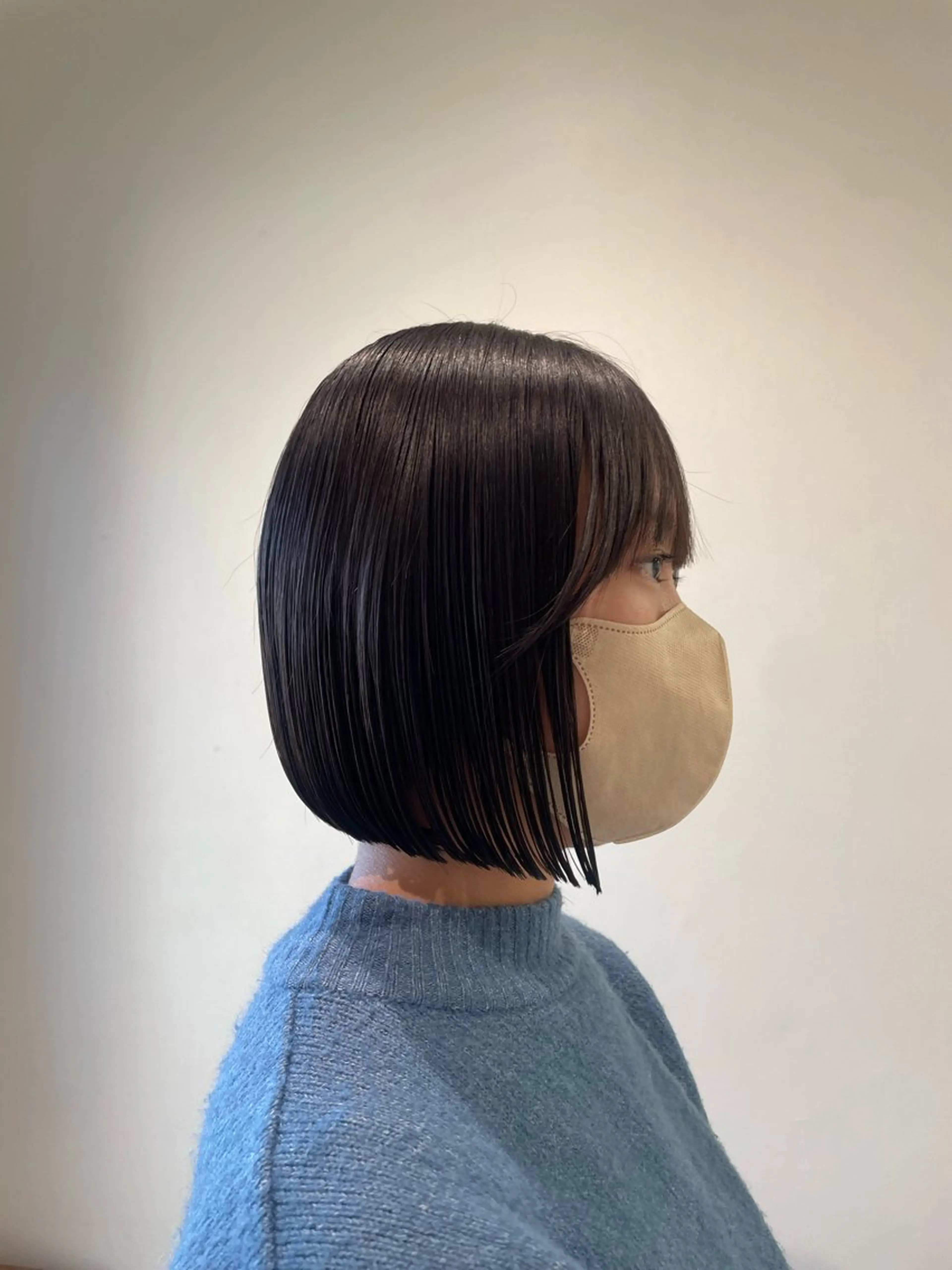 ショート 切りっぱなしボブ ボブ カット ボブ/インナーカラー /眉毛/Miyuのヘアスタイル