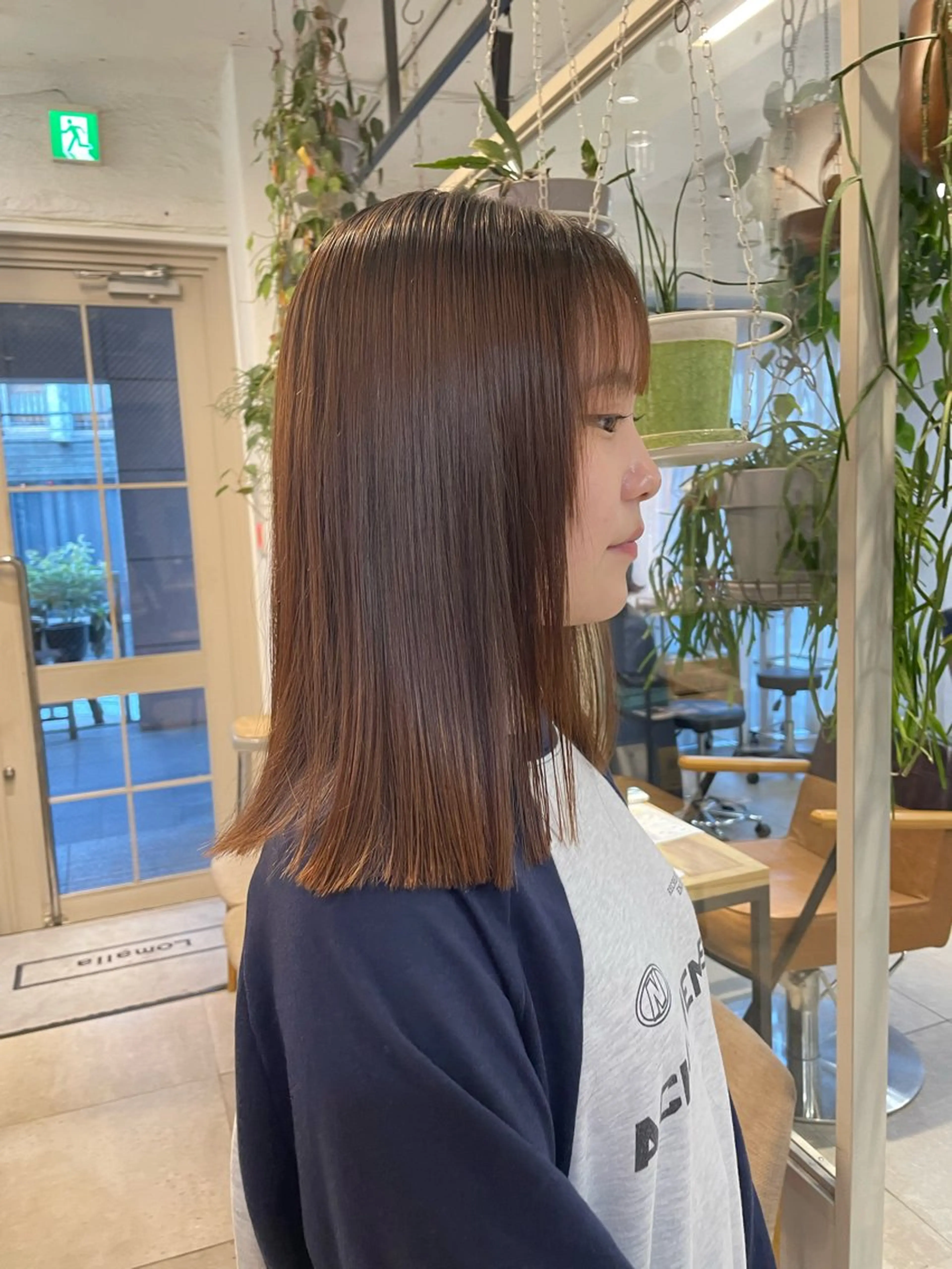 セミロング カラー 縮毛矯正 トリートメント ケアパーマ/ケアブリ ーチdaisukeのヘアスタイル