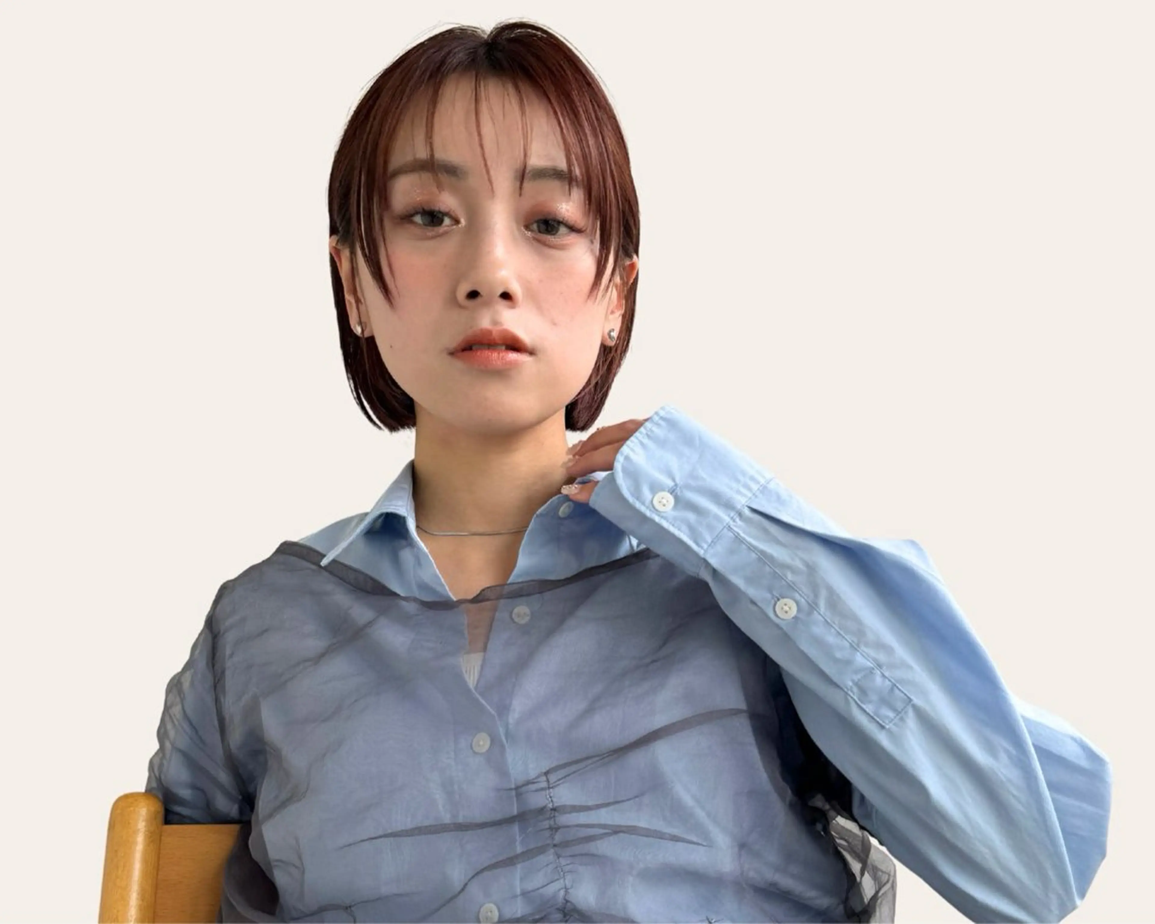 ショート カット ヘアカラー ボブ/ぱつっとボブ/ 谷口 海星のヘアスタイル