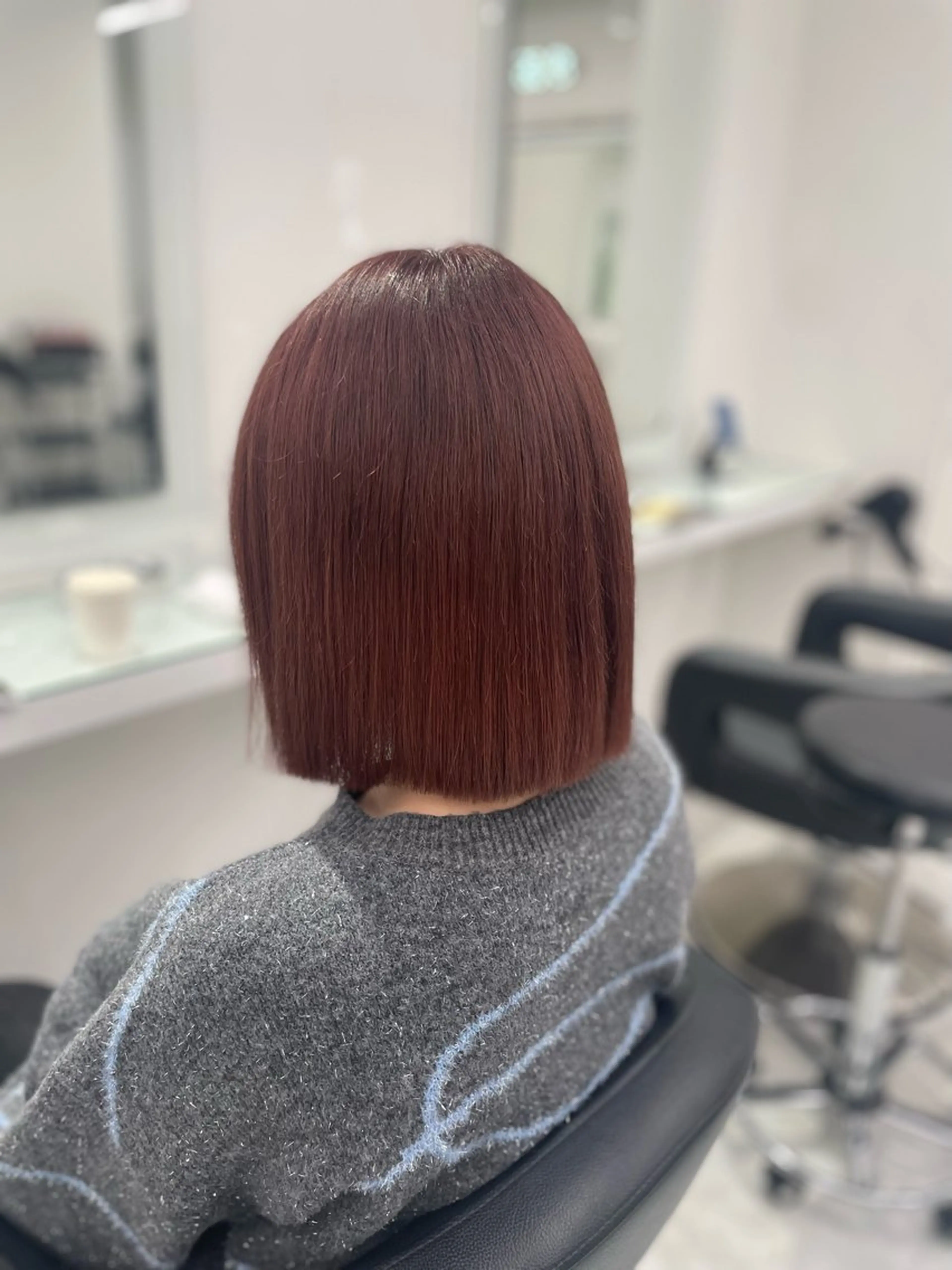 ミディアム カット ヘアカラー トリートメント トレンド暖色ヘア🍒 miu🍒のヘアスタイル