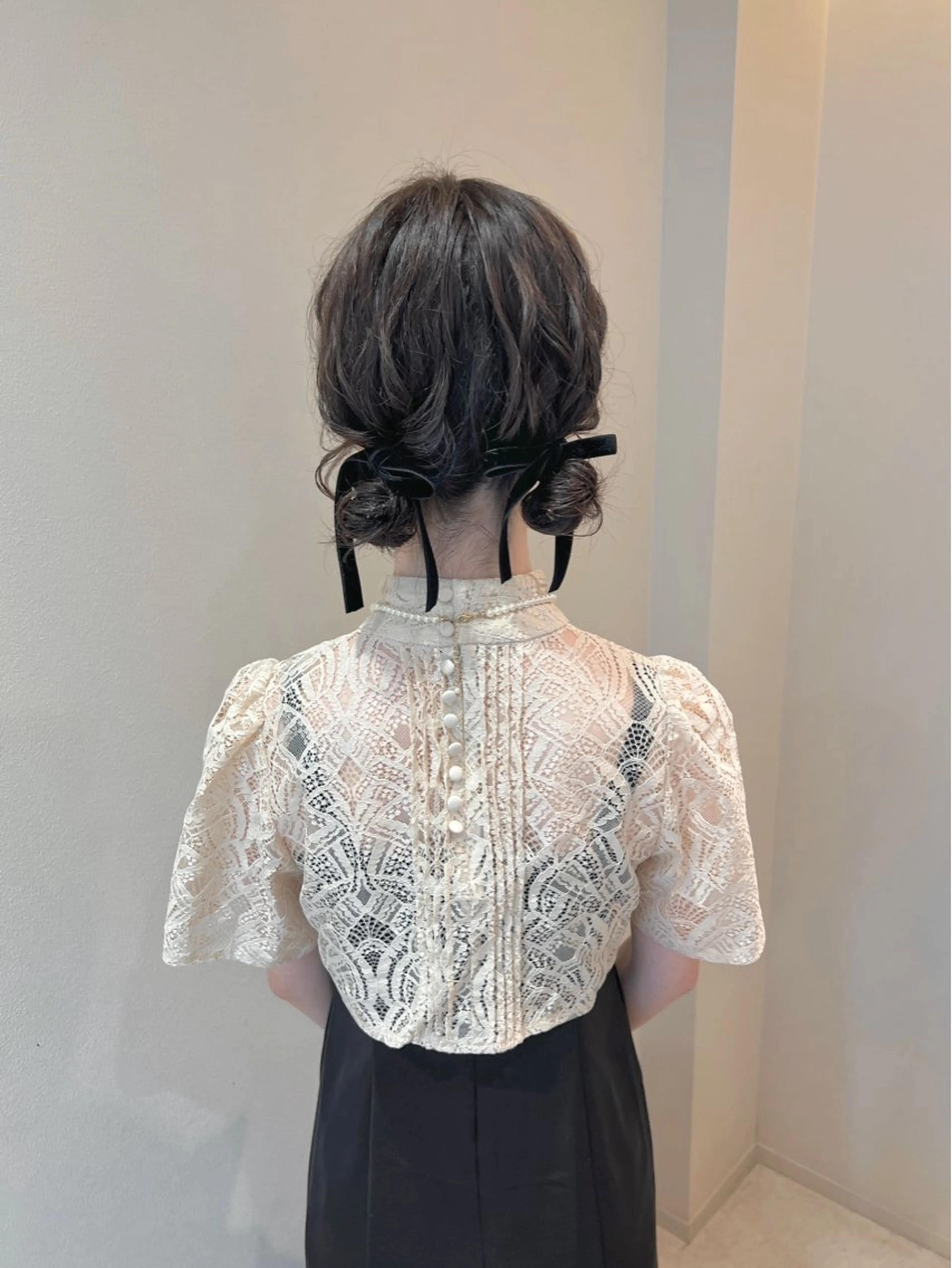 ショート ヘアアレンジ ボブ ヘアセット THINK SHOP sakiのヘアスタイル