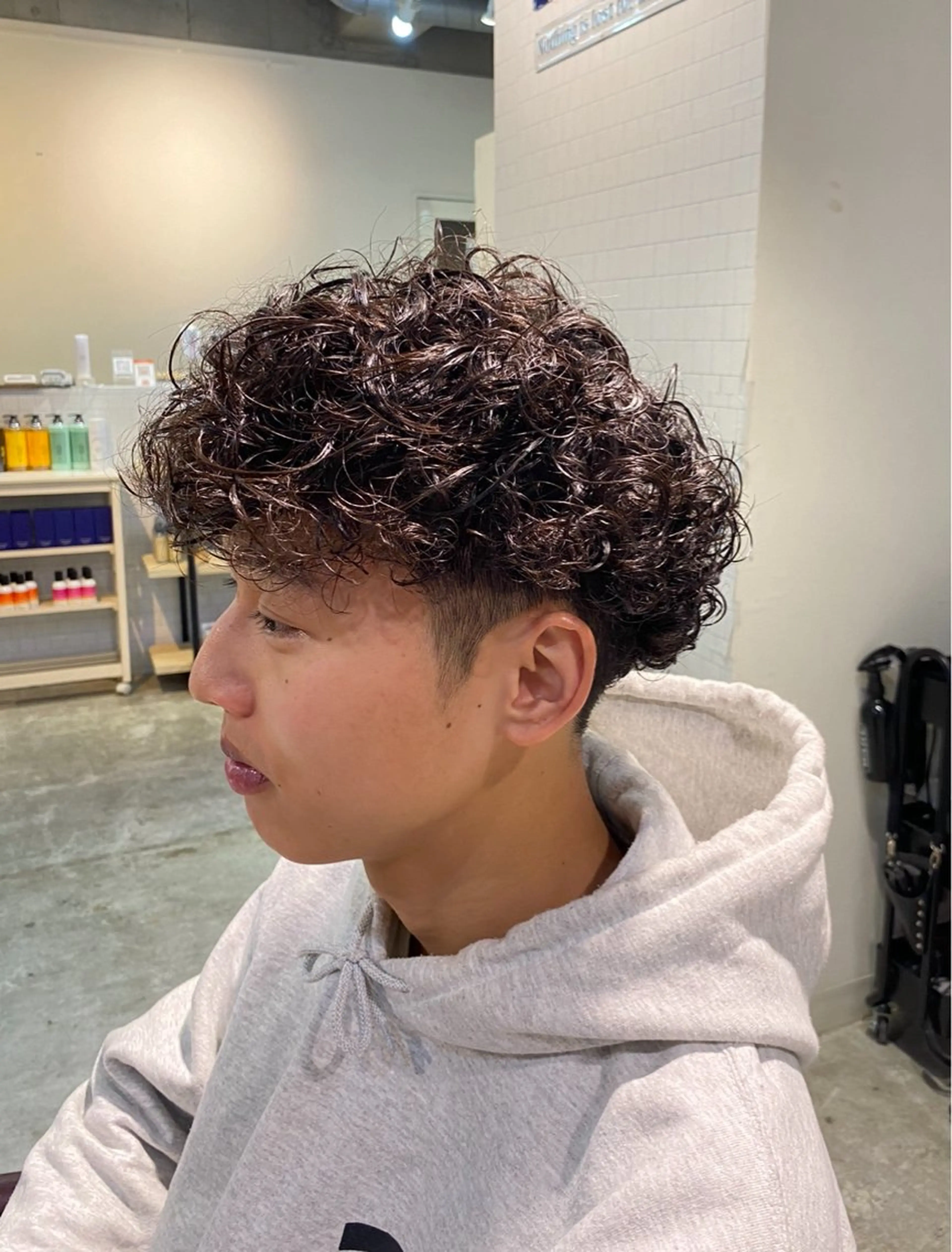 パーマ メンズ パーマ特化/フェザー パーマシャドウ/真生のヘアスタイル