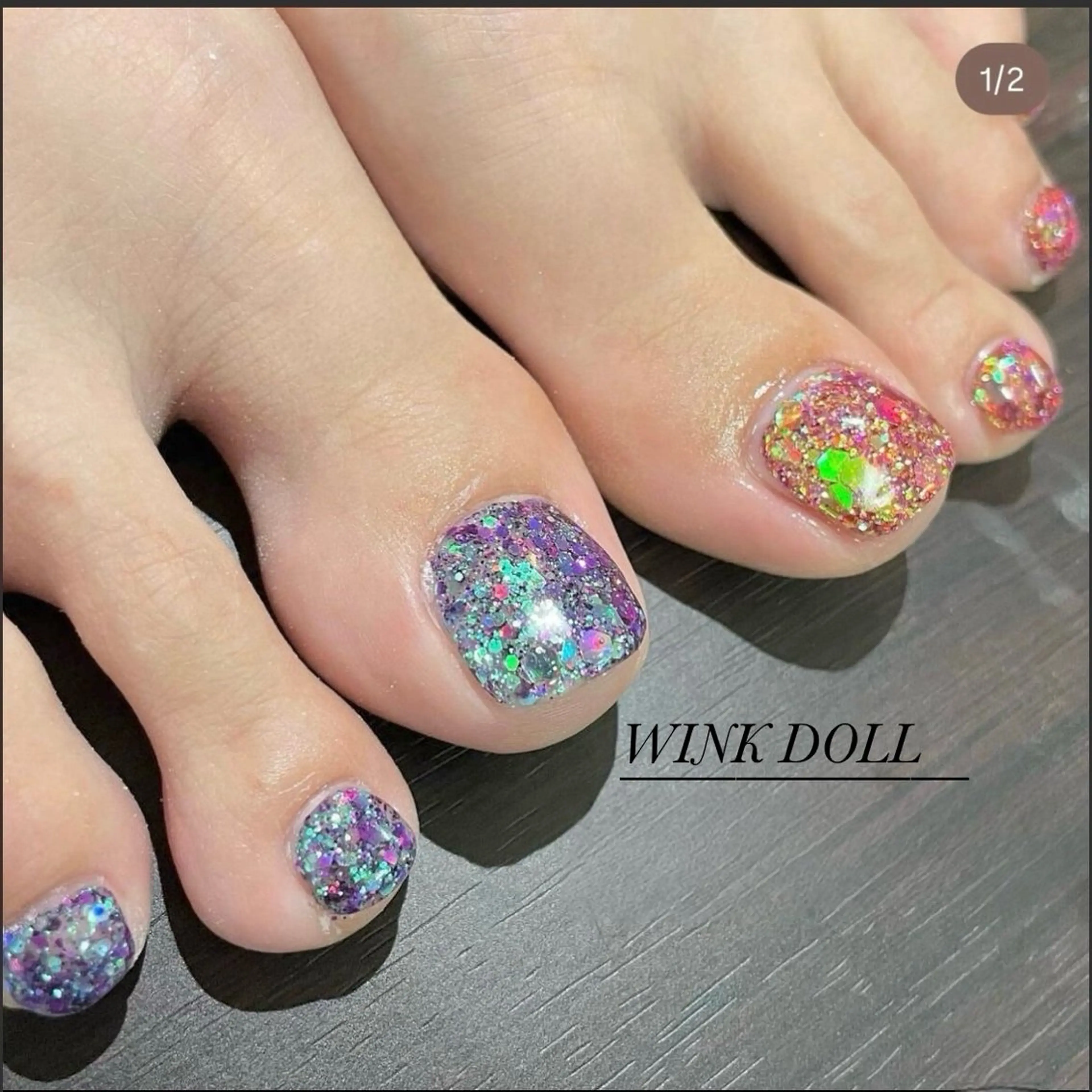 オフあり🙆🏻‍♀️ フットネイルワンカラー ¥3500の写真