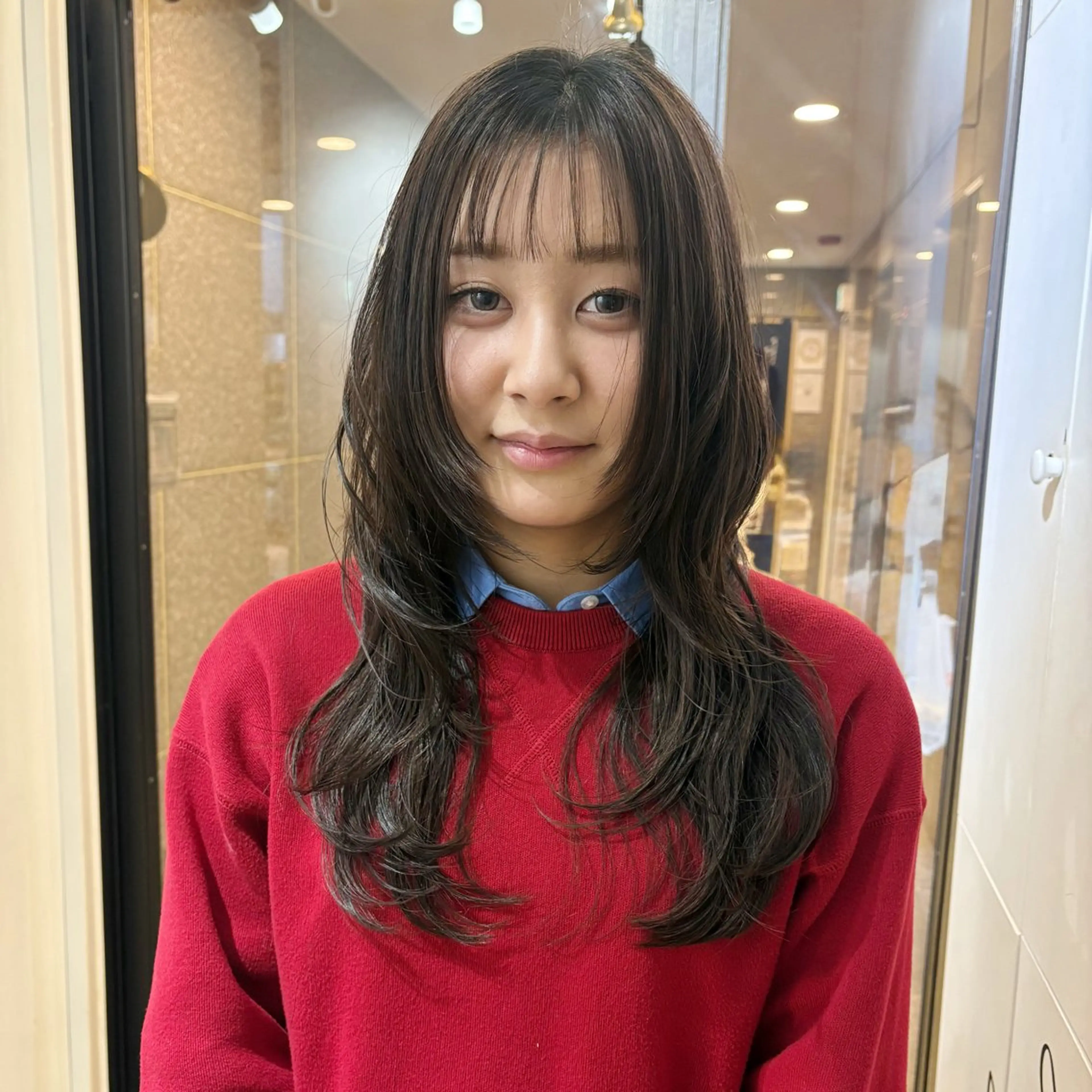 ロング カラー レイヤーカット カット ヘアカラー トリートメント RINO/似合わせ /女性専用𖧷のヘアスタイル