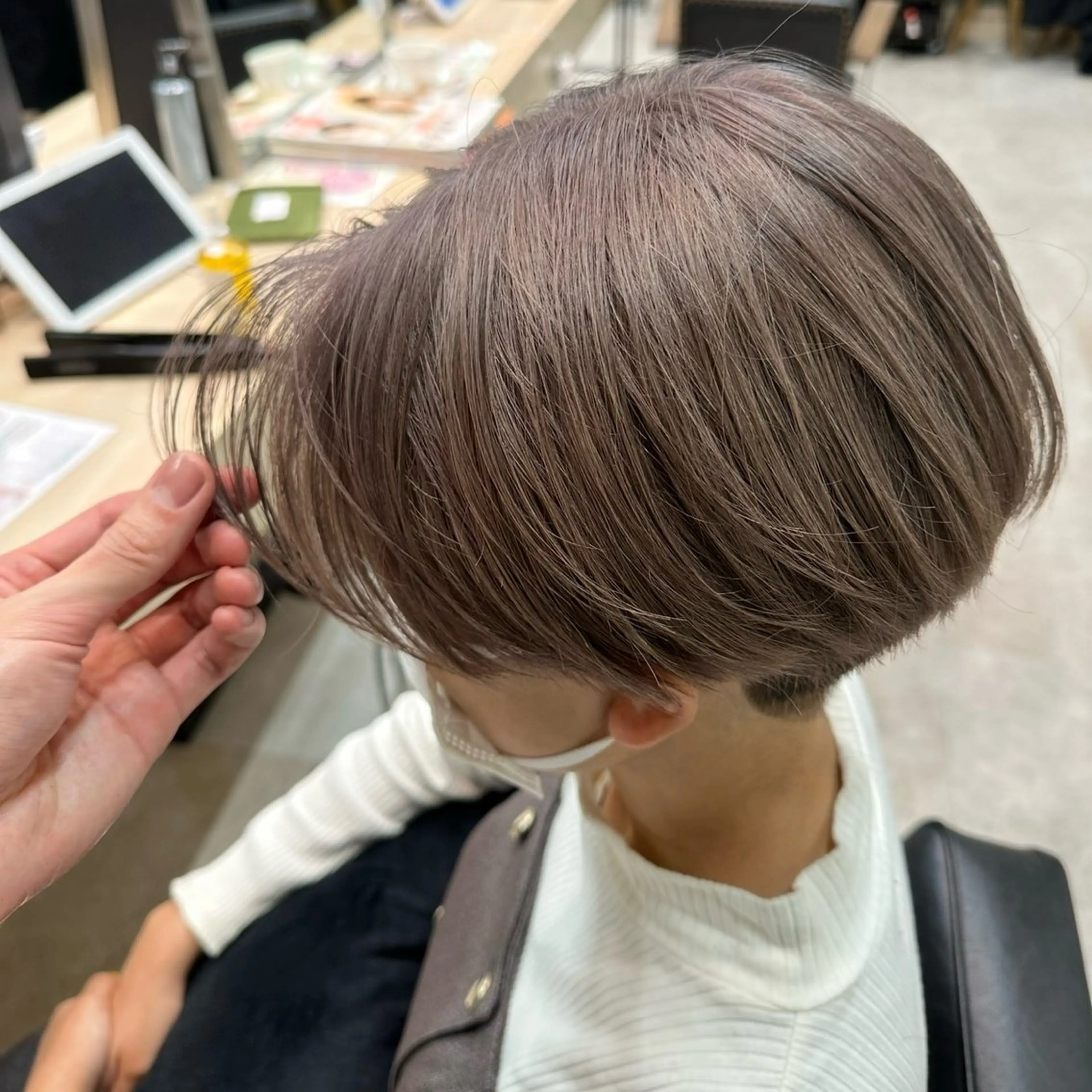 ショート メンズ縮毛矯正 ニュアンスパーマのヘアスタイル
