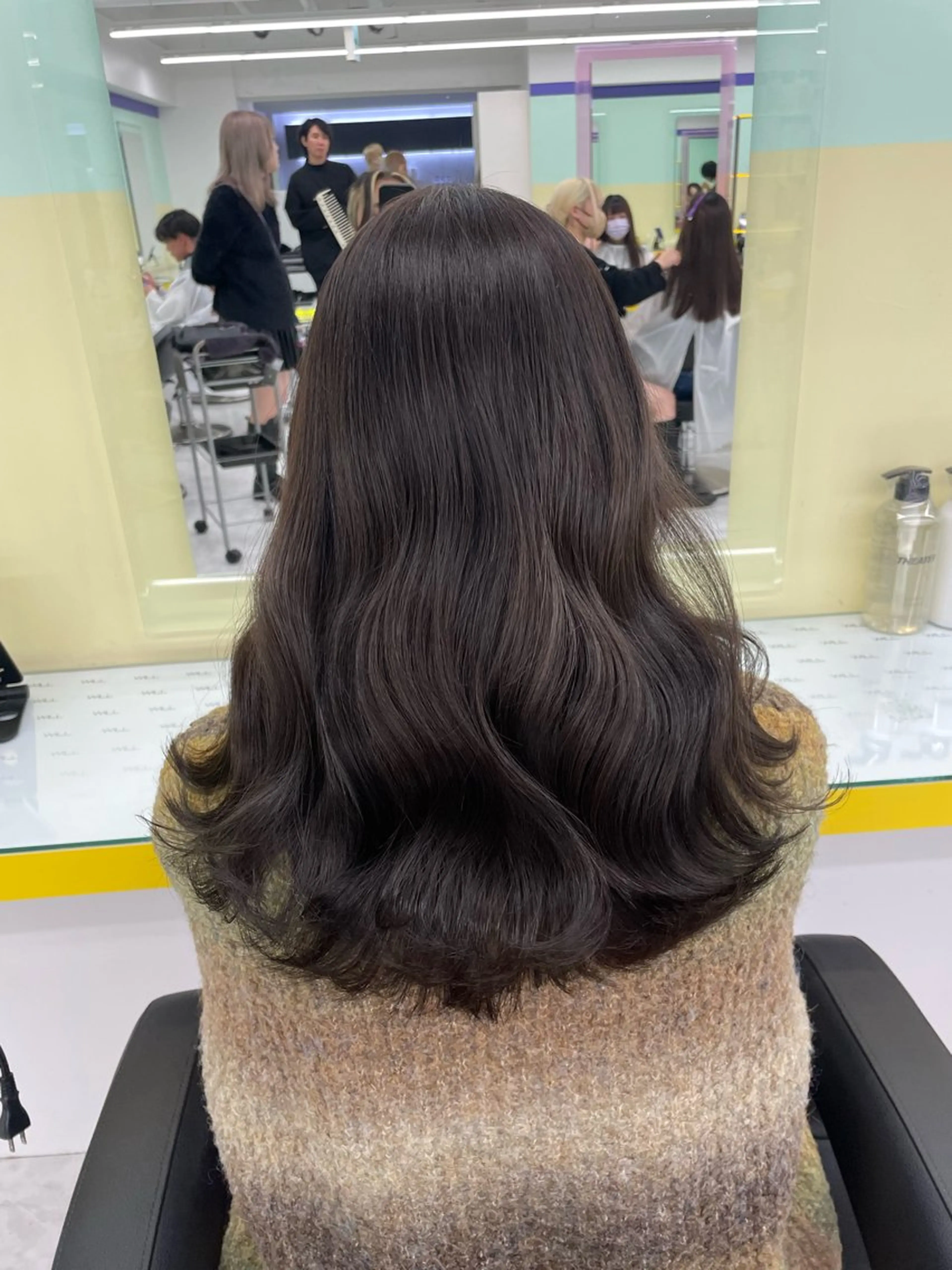 セミロング ヘアカラー トリートメント ヘッドスパ ヘアセット 🦋色落ち綺麗カラー メンズYUZU🦋‪のヘアスタイル