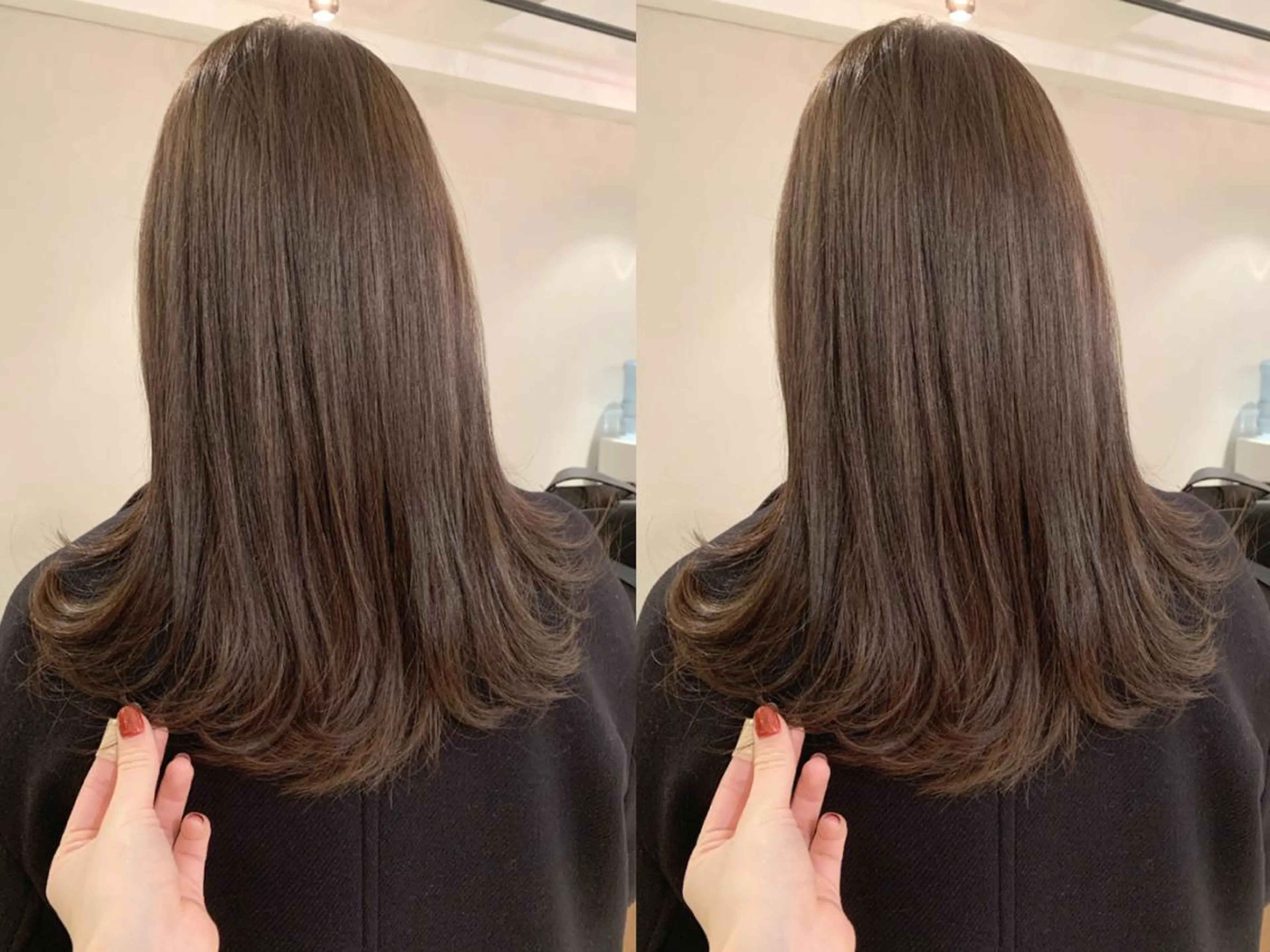 ロング カラー 透明感/オリーブ/ グレージュ/YUKAのヘアスタイル